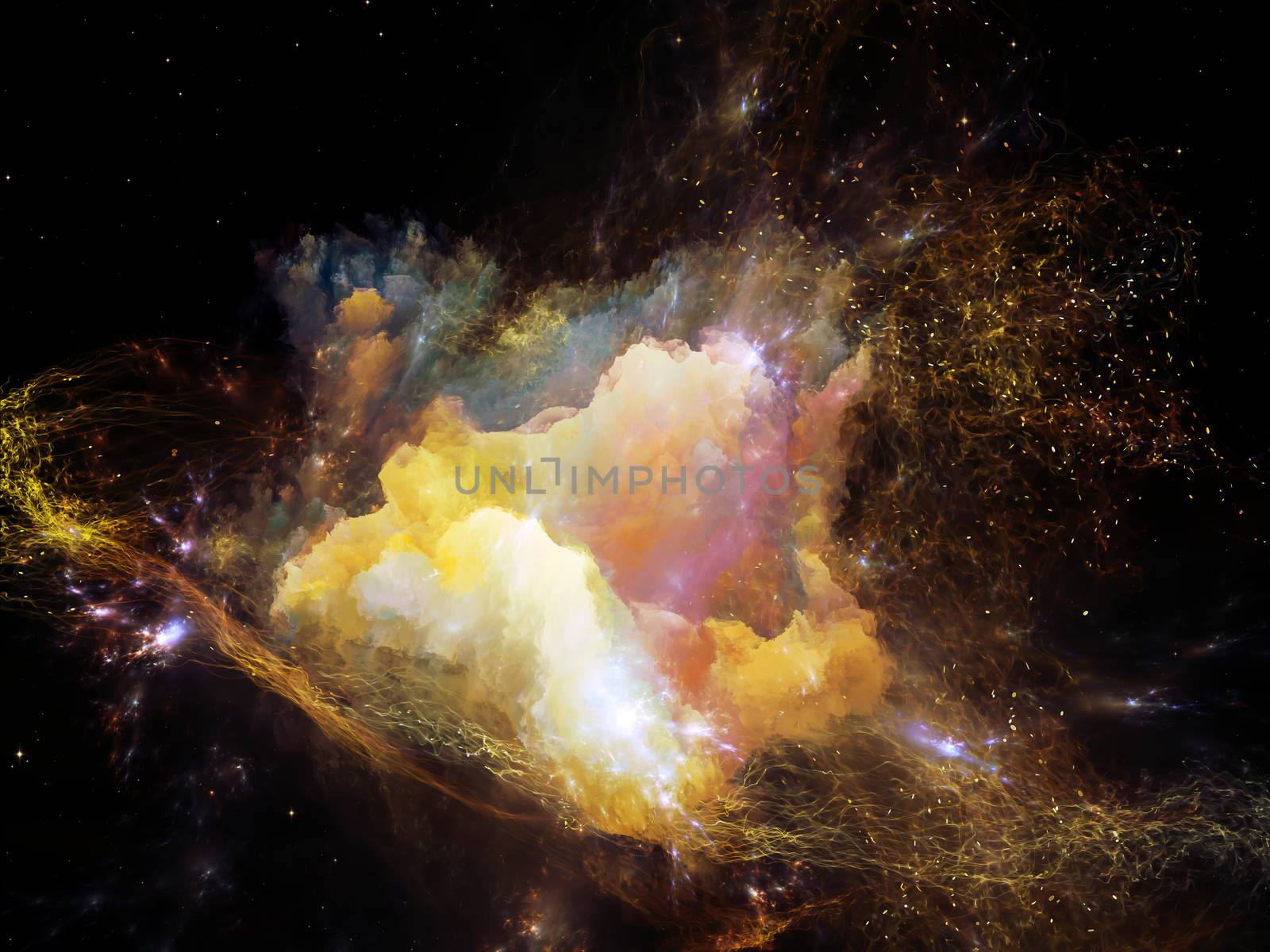 Universe Is Not Enough series. Abstract design made of fractal elements, lights and textures on the subject of fantasy, science, religion and design