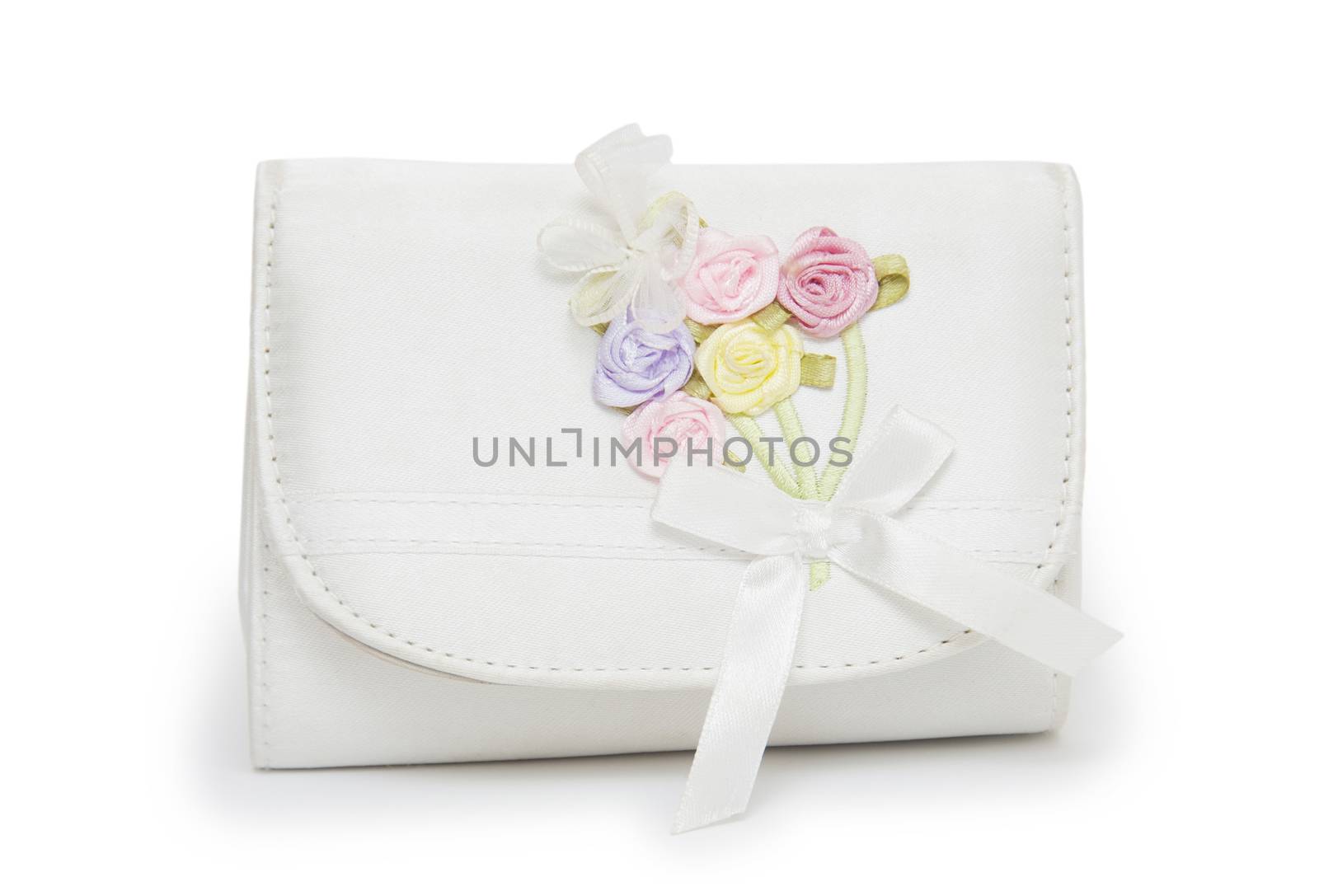 Child's handbag on a white background