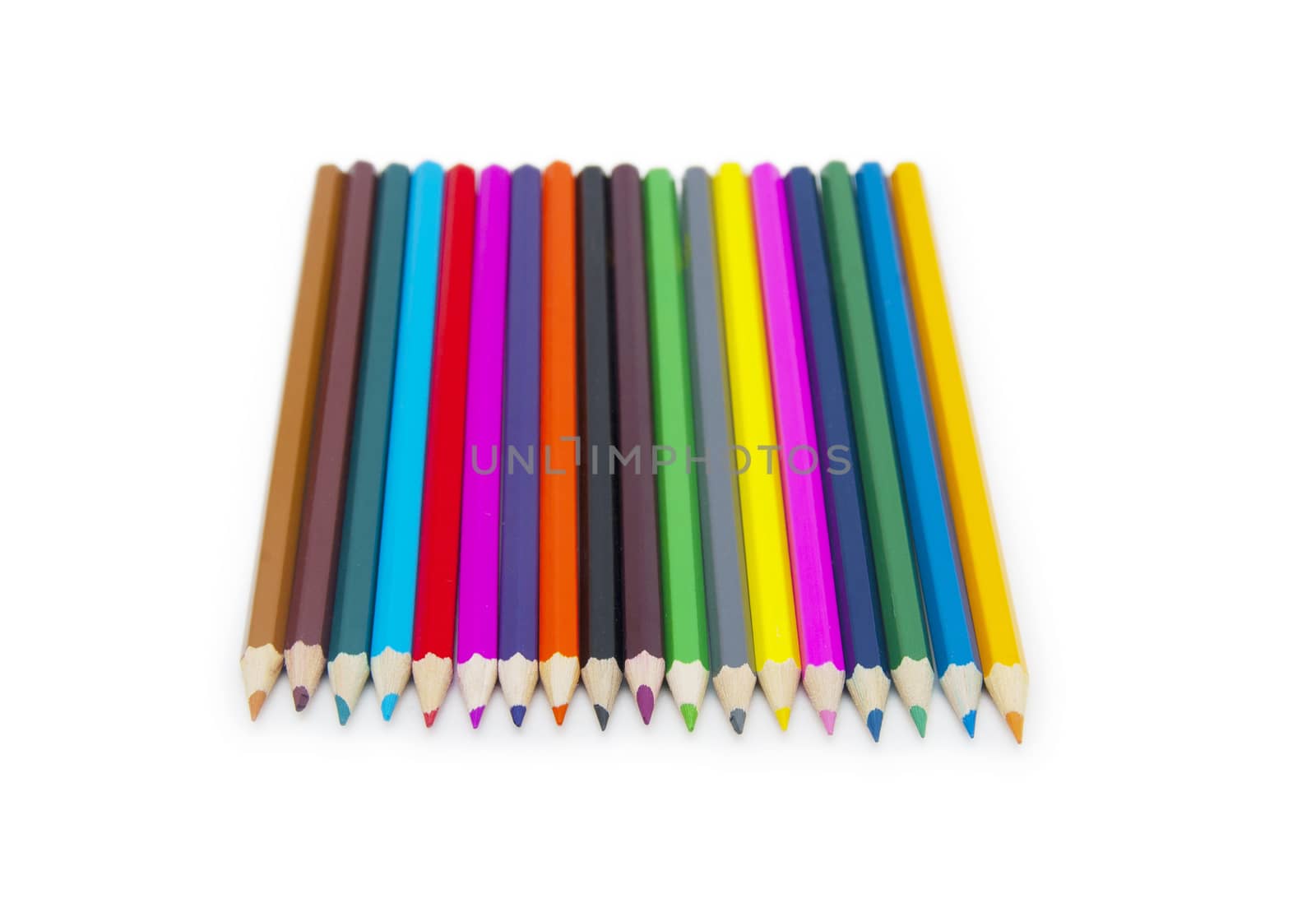 Color pencils isolated on white  by cocoo