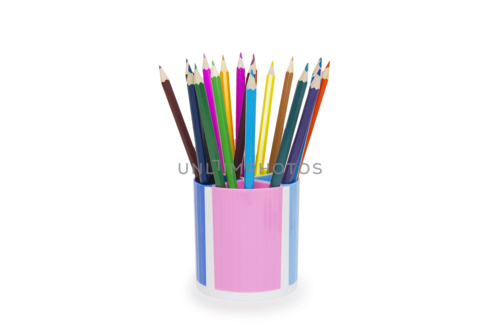 pencils in holder isolated on white background  by cocoo