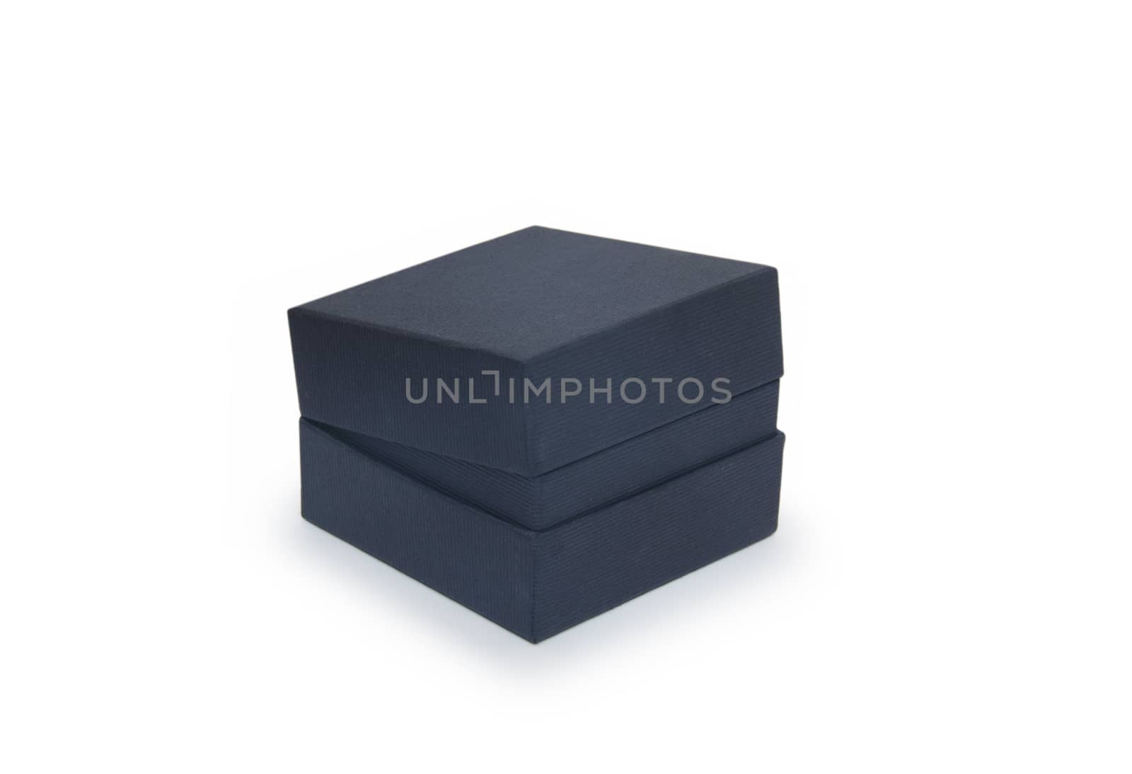 Black gift box isolated on white by cocoo