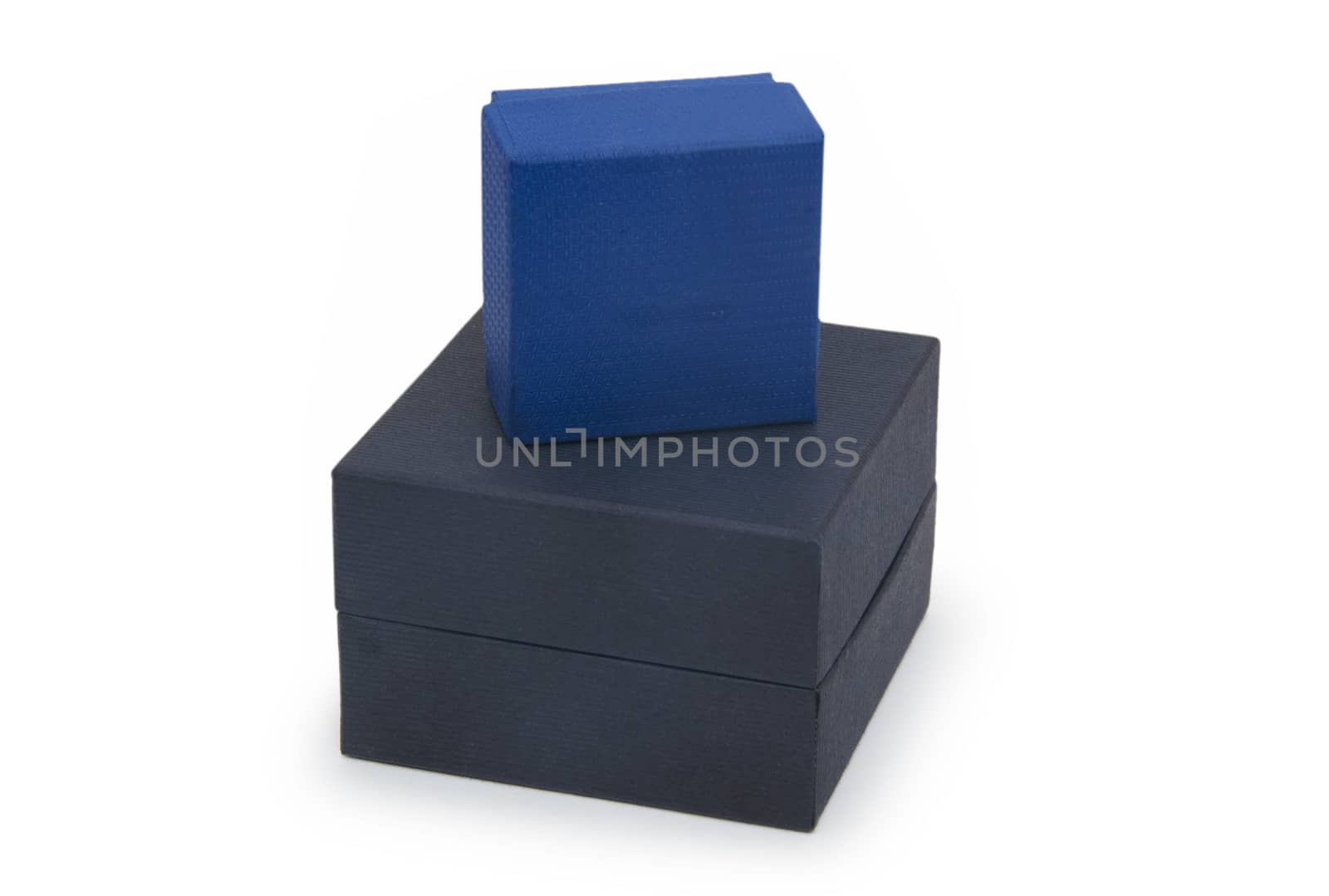 Black and blue boxes isolated on white  by cocoo