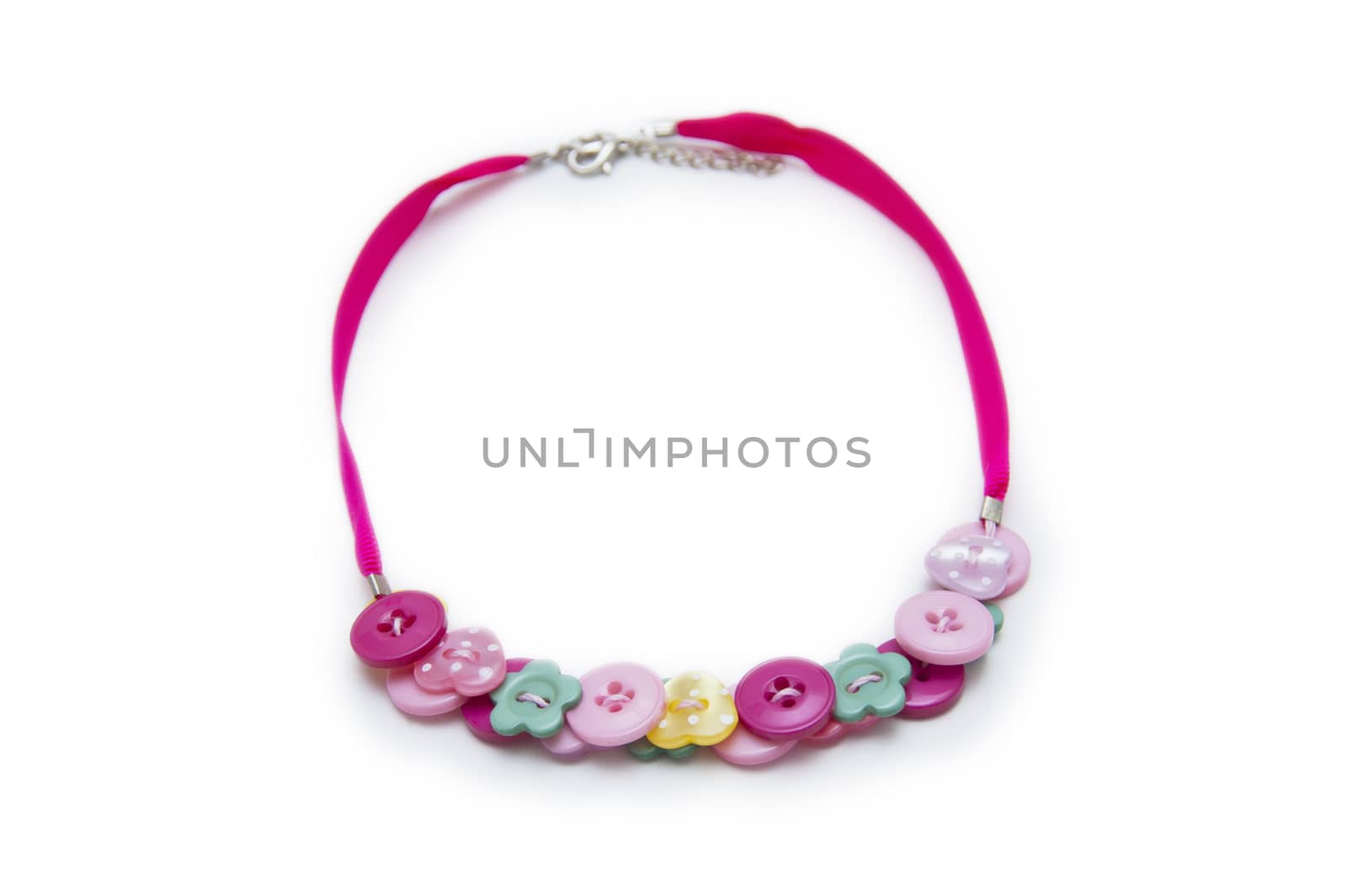 colorful necklace isolated on white background.  by cocoo