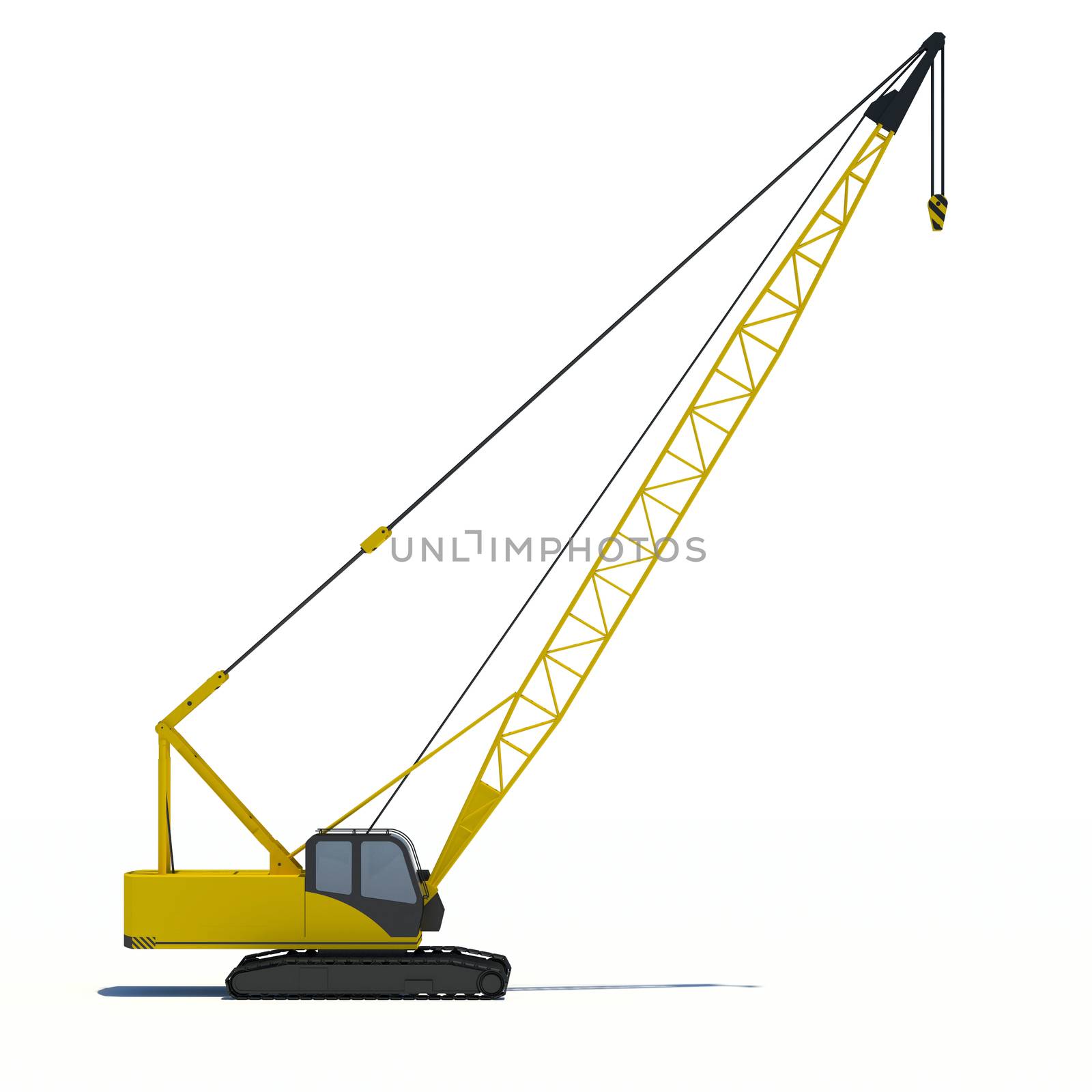 Crawler crane. Isolated render on a white background