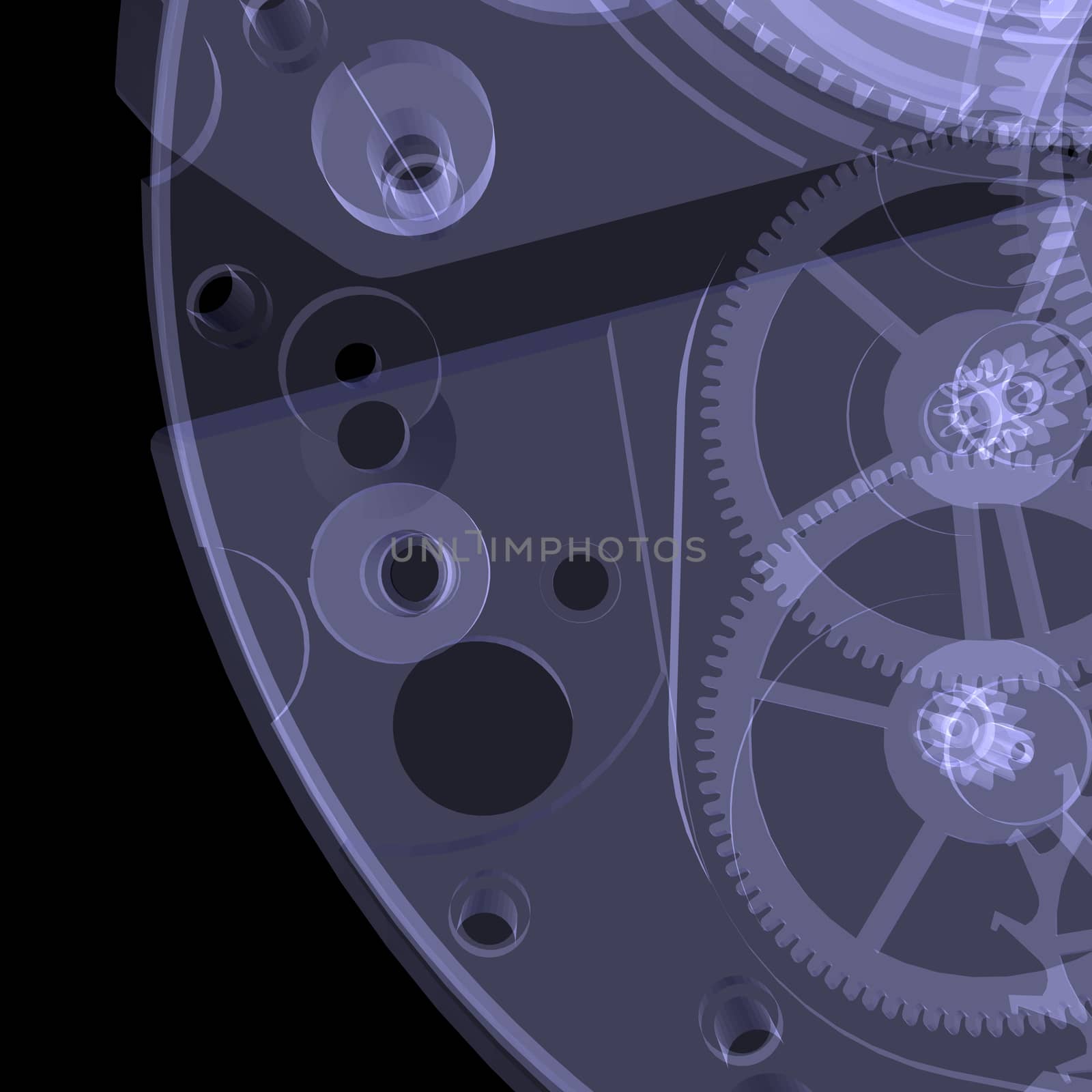 Clock mechanism. X-ray by cherezoff