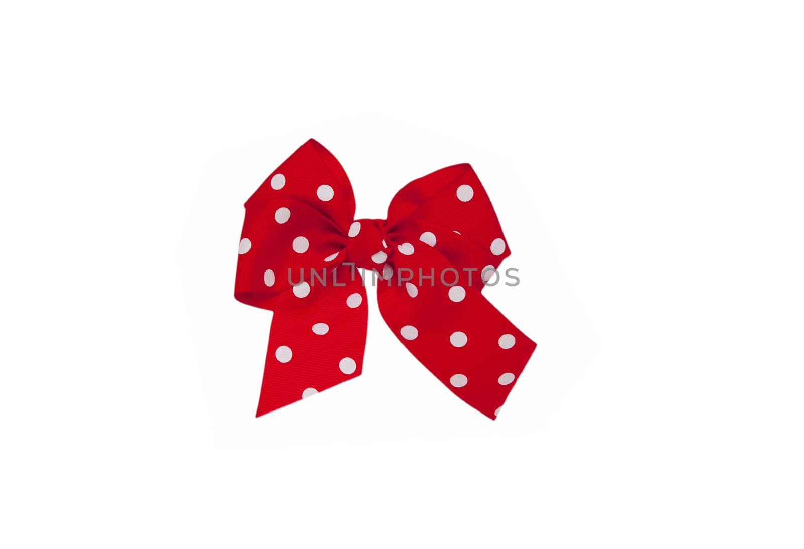 red bow made of ribbon isolated on white background  by cocoo