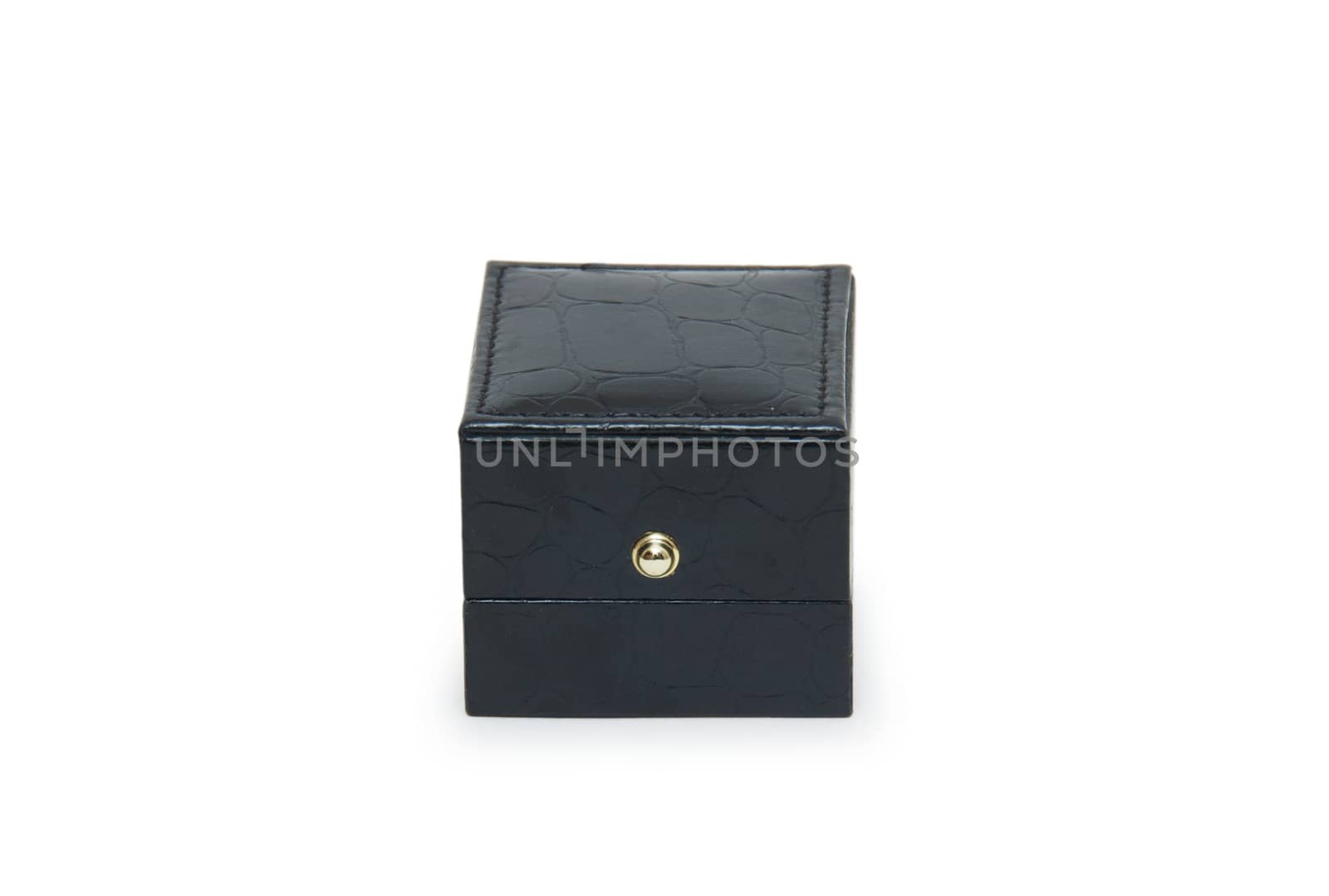 Black gift box isolated on white 