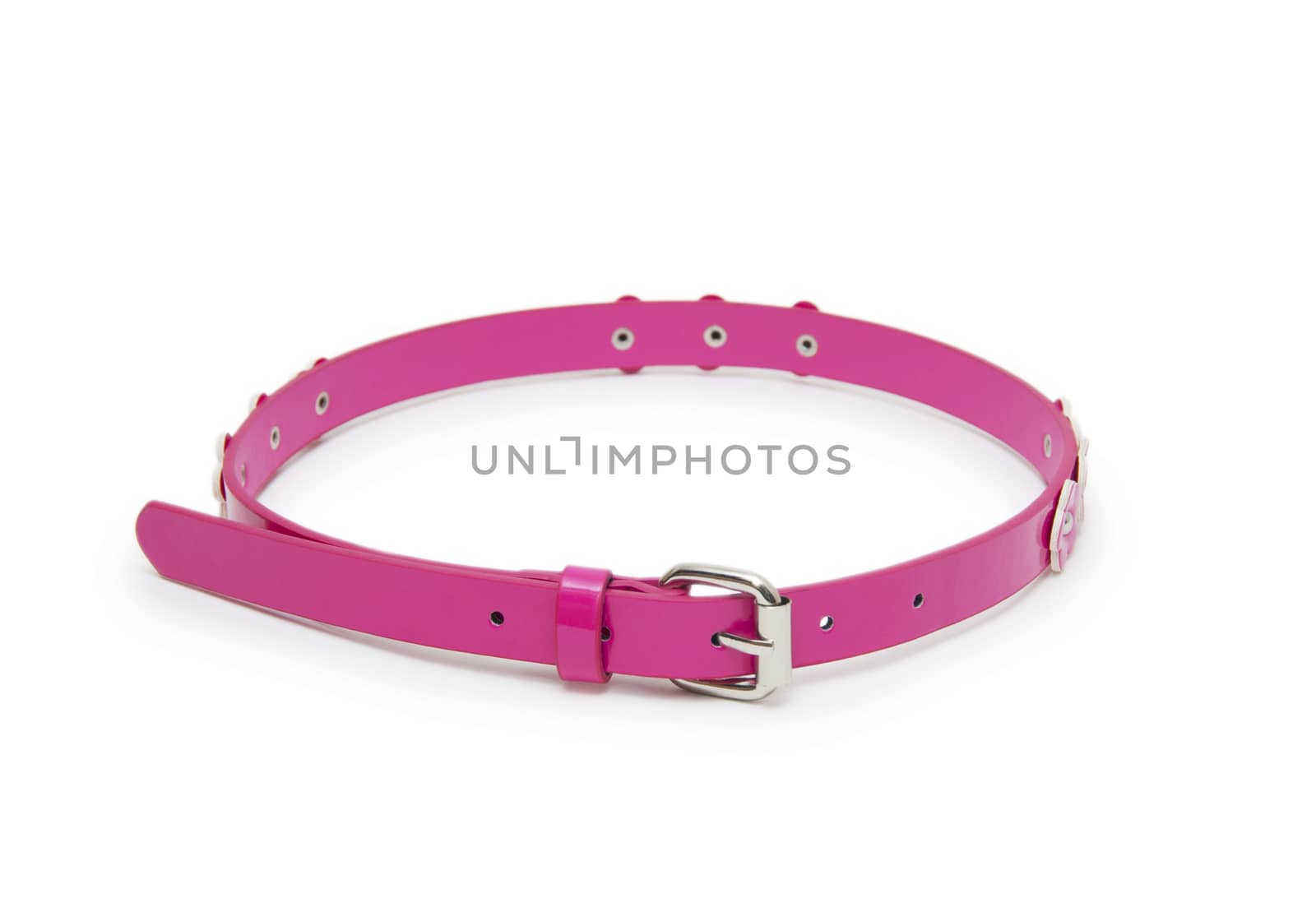 belt pink color isolated 