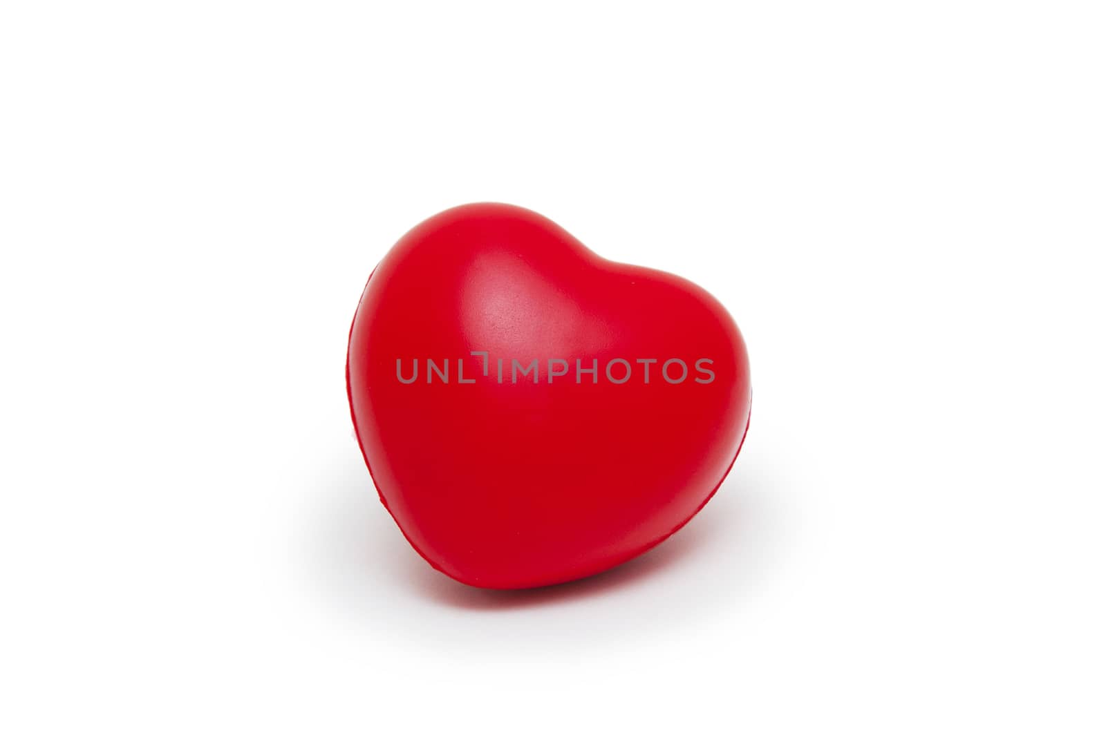 A red heart isolated on white background 