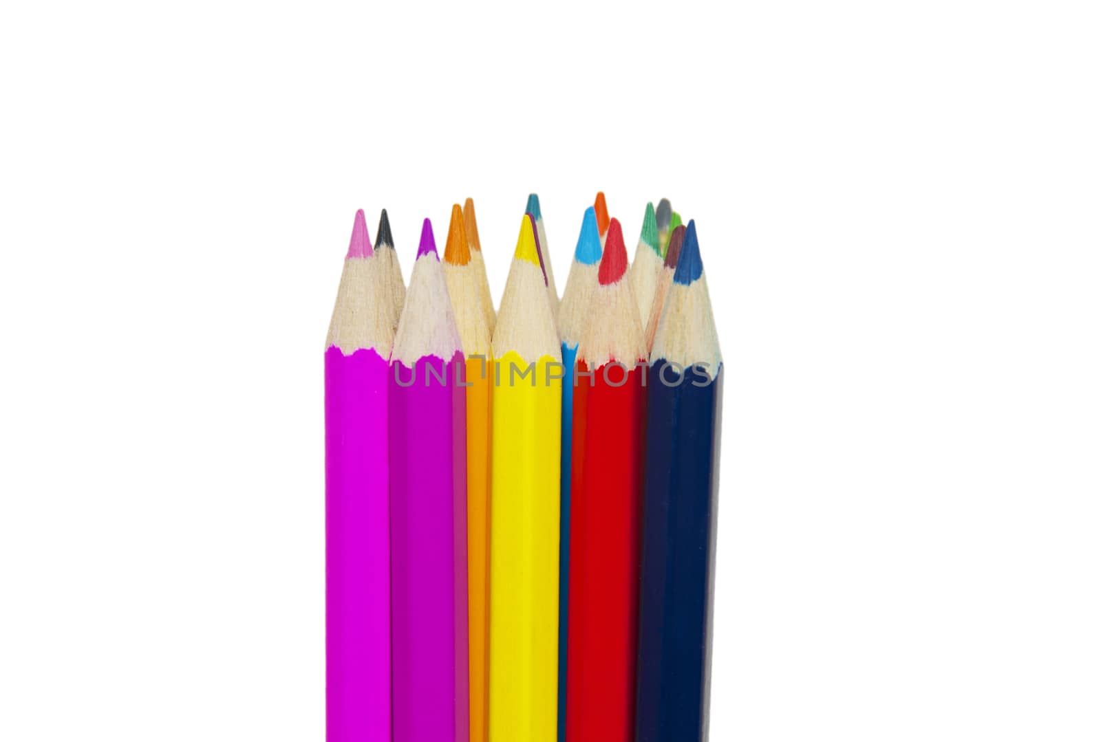 Color pencils isolated on white by cocoo