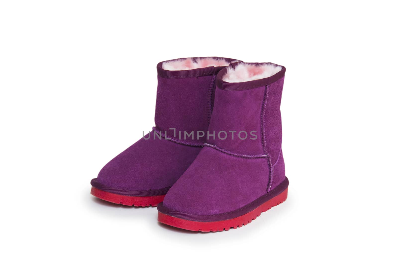 winter boots isolated on white background 