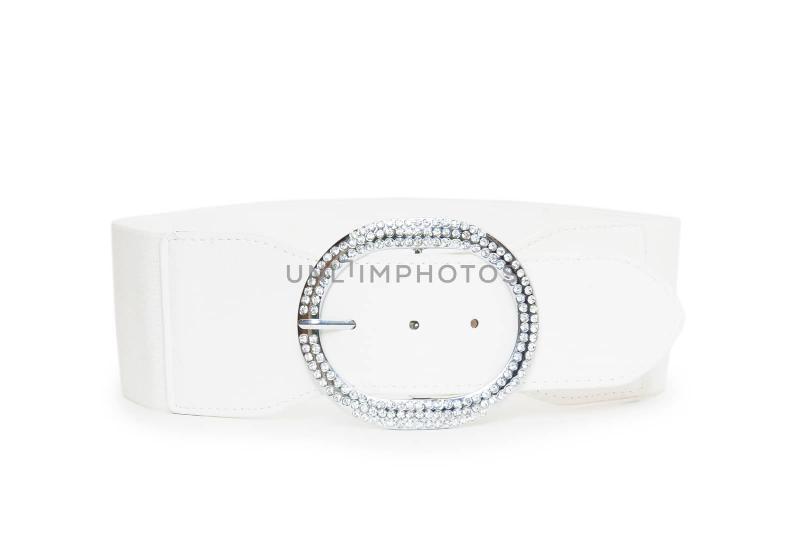 beautiful and the leather belt on a white background by cocoo