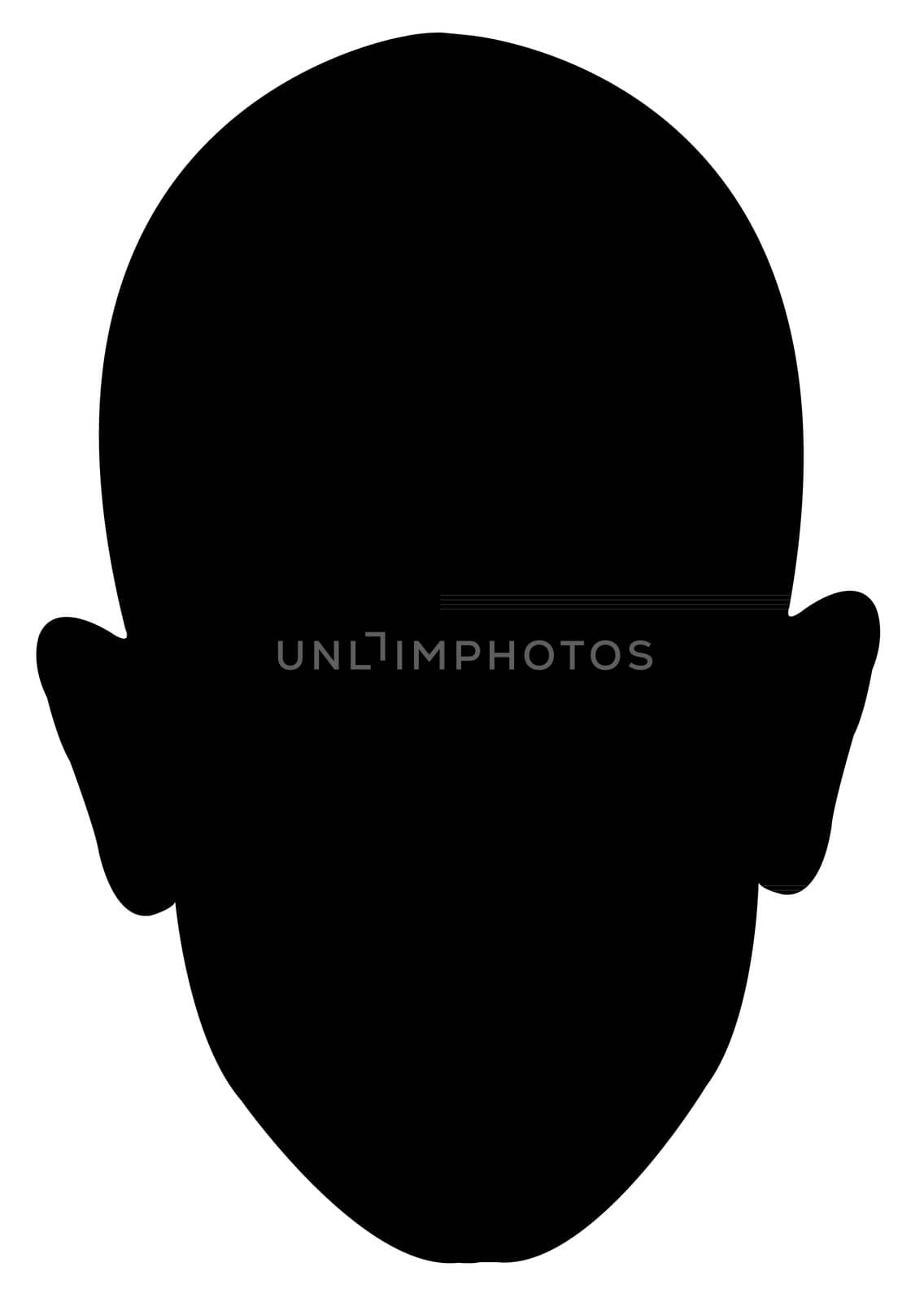 a boy head silhouette vector