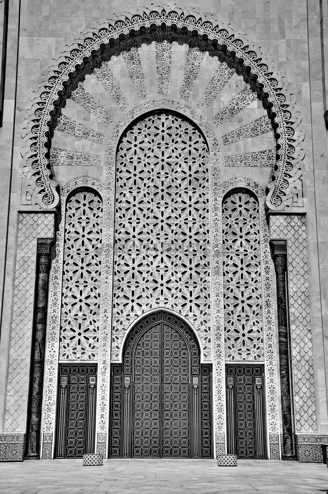 Gates of the The Hassan II Mosque, located in Casablanca is the  by anderm