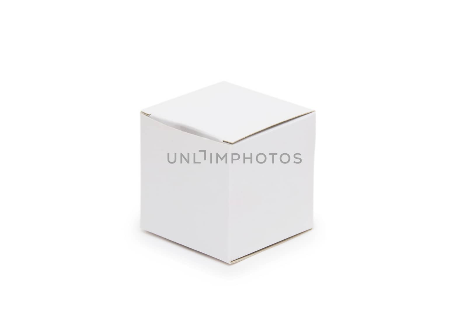 White paper gift box on isolated background 