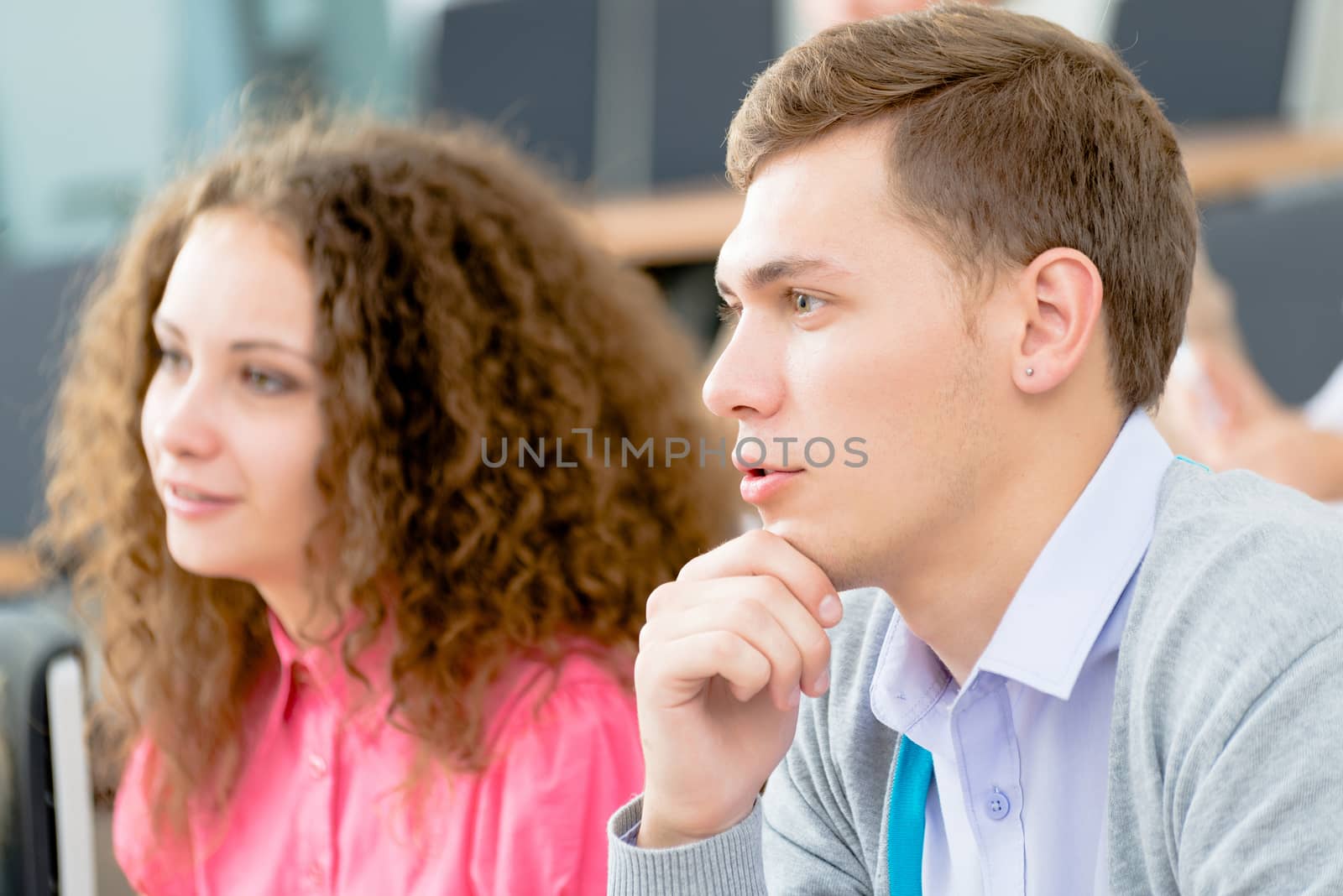 image of a young students in the classroom, teaching at the University of