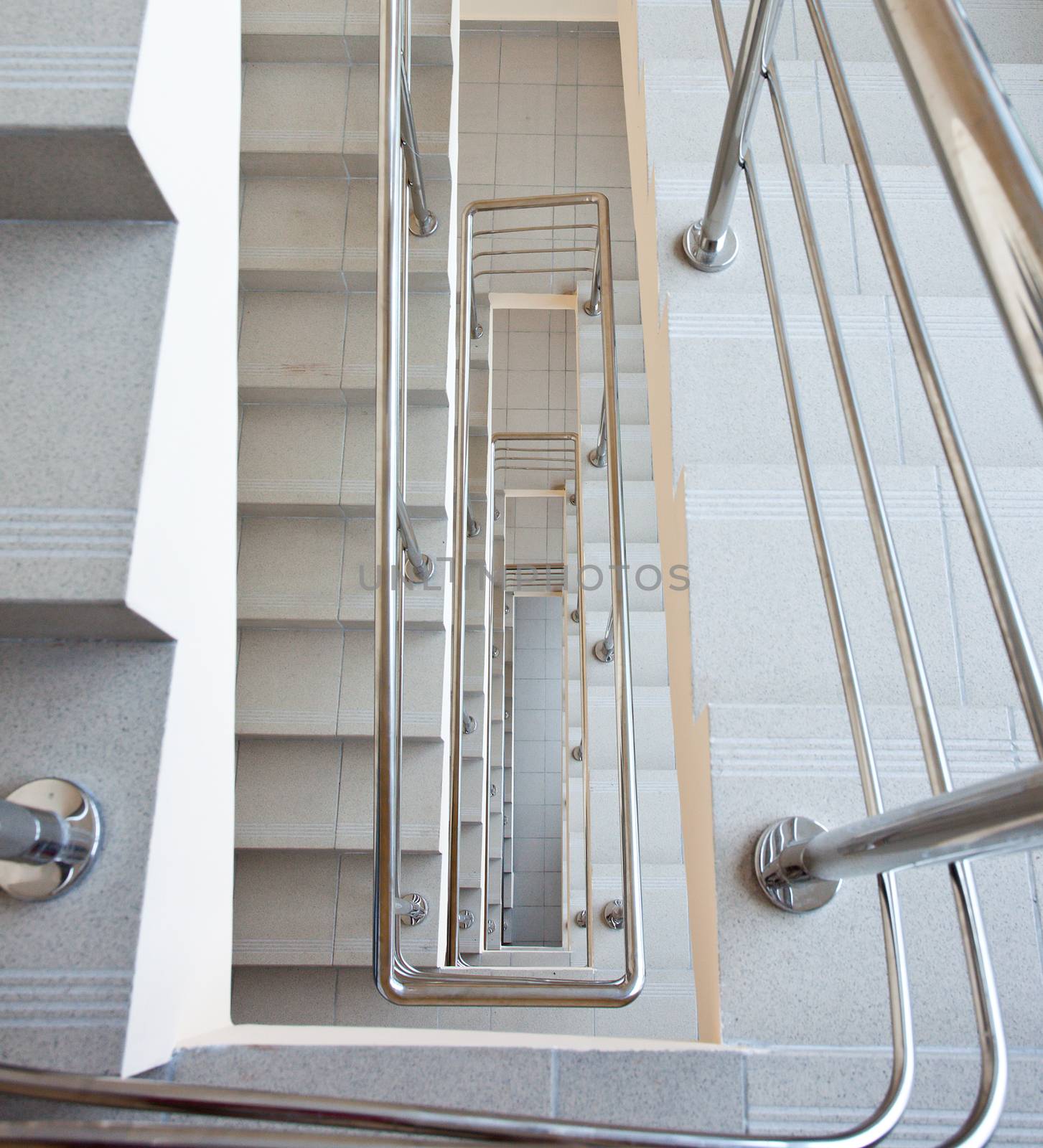 staircase with metal railing by Astroid