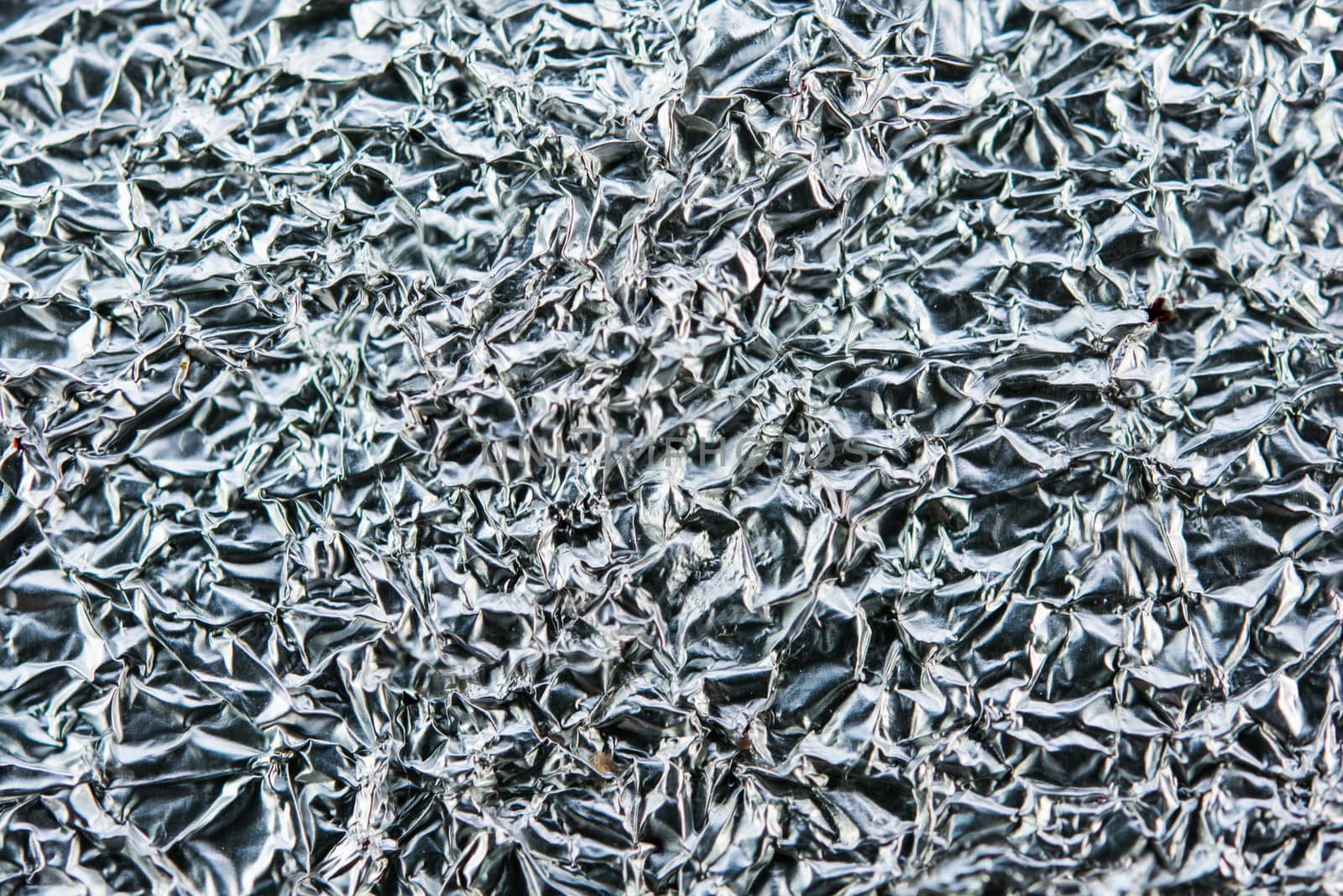 close up of aluminum foil texture background