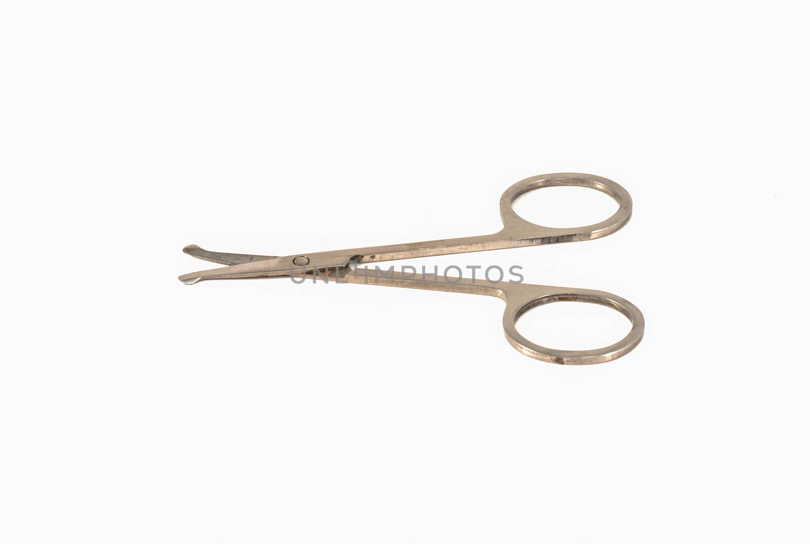 Small scissors. On a white background.