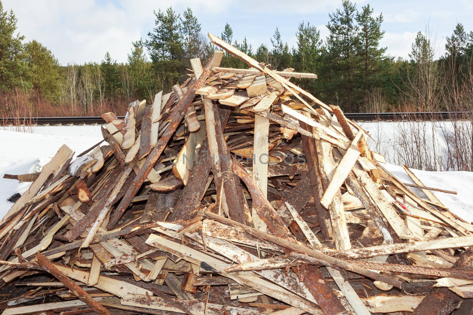 Pile of boards procured as firewood  by AleksandrN