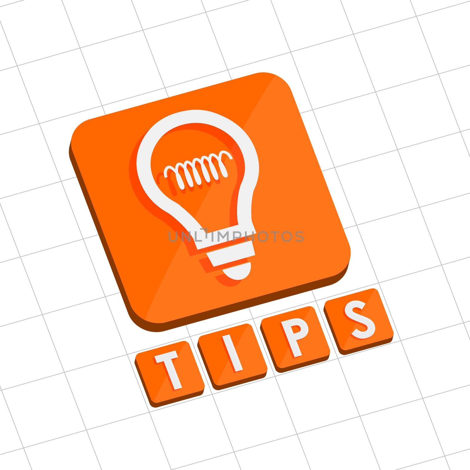 tips and bulb symbol, flat design web icon by marinini