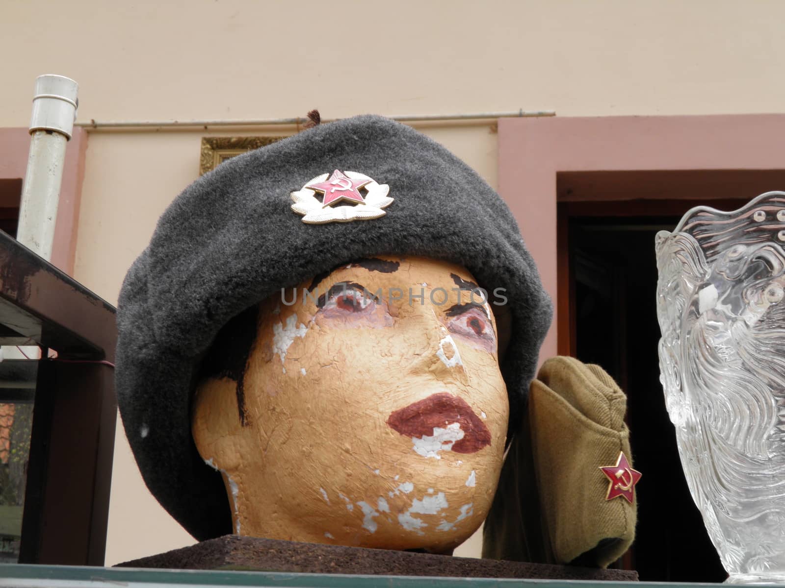 Communist memorabilia from the era of Communism for sale in Prague
