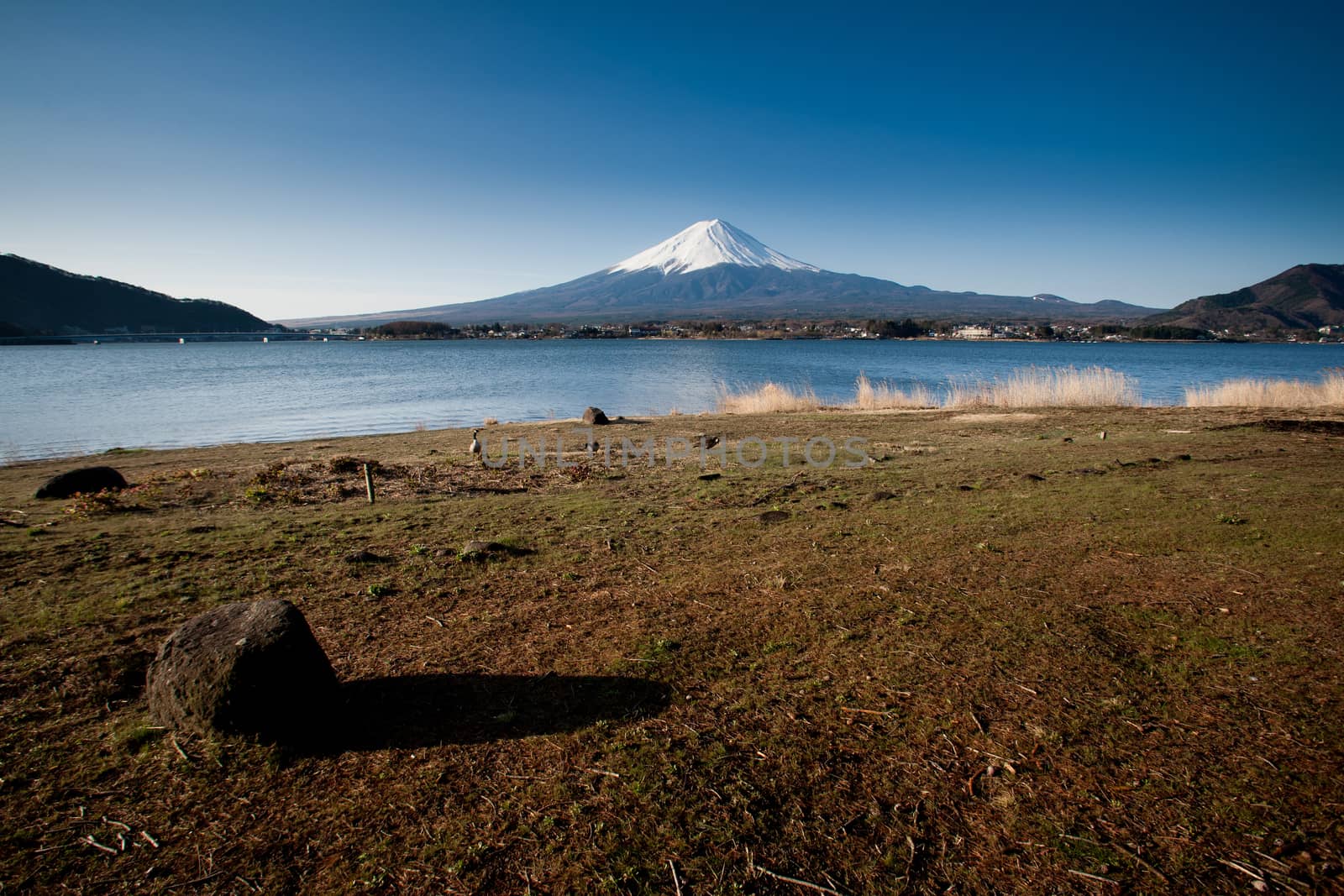 Mt Fuji view from the lake by 2nix