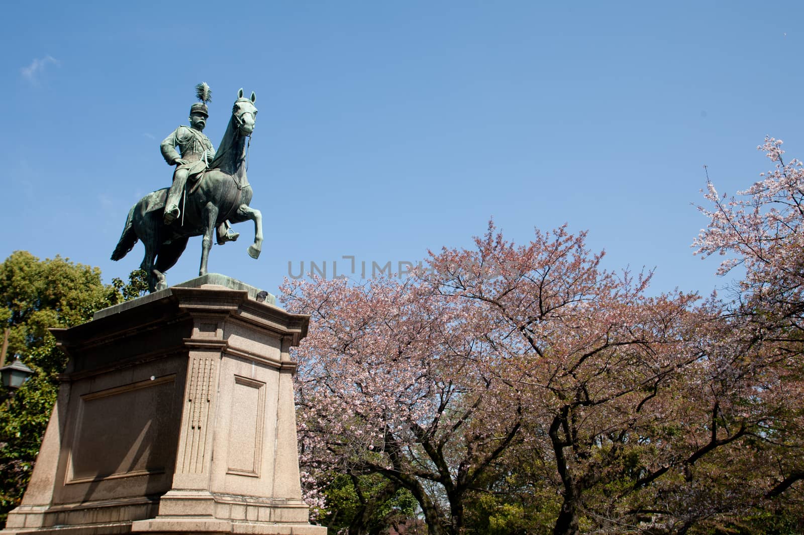 Statue of warrior on horse in Ueno, Tokyo by 2nix