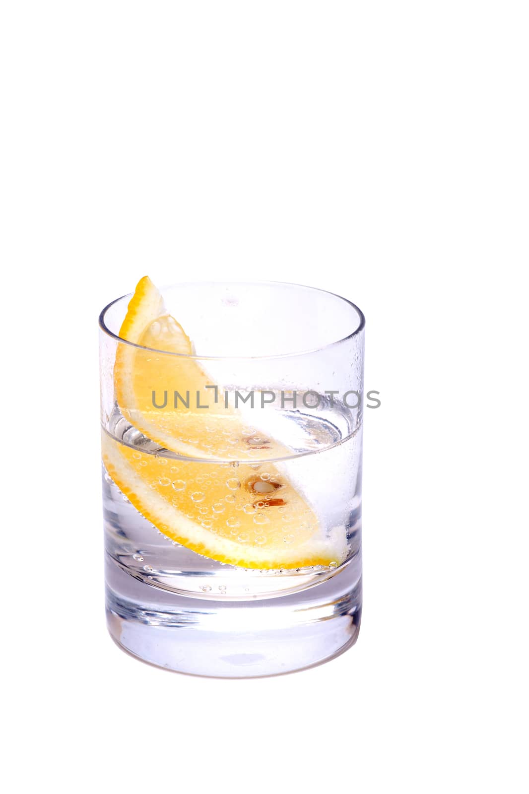 fresh mojito Cocktail with lemon isolated on white background