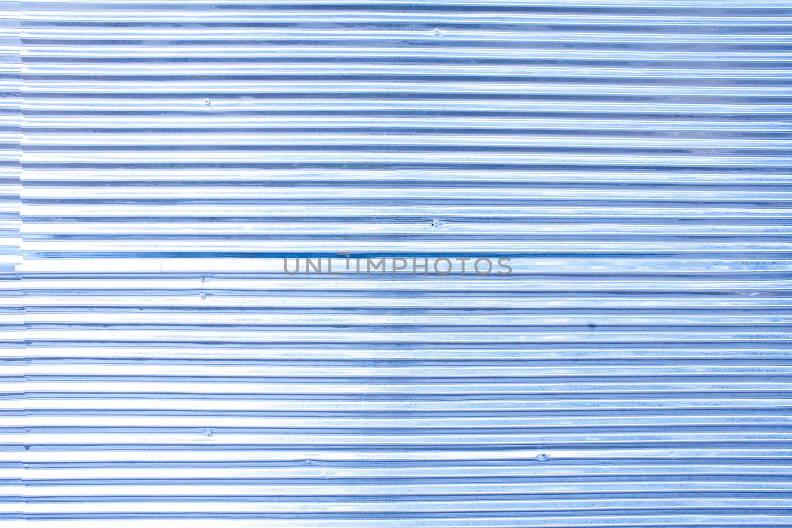 pattern of rustic zinc fence in blue color
