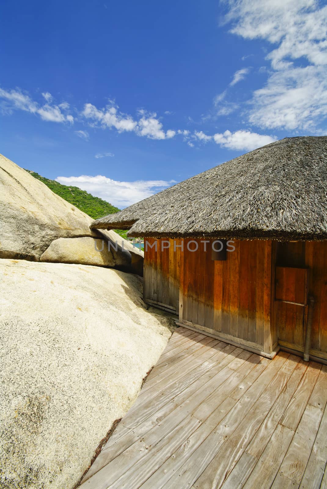 Traditional house old countryside architecture in Vietnam