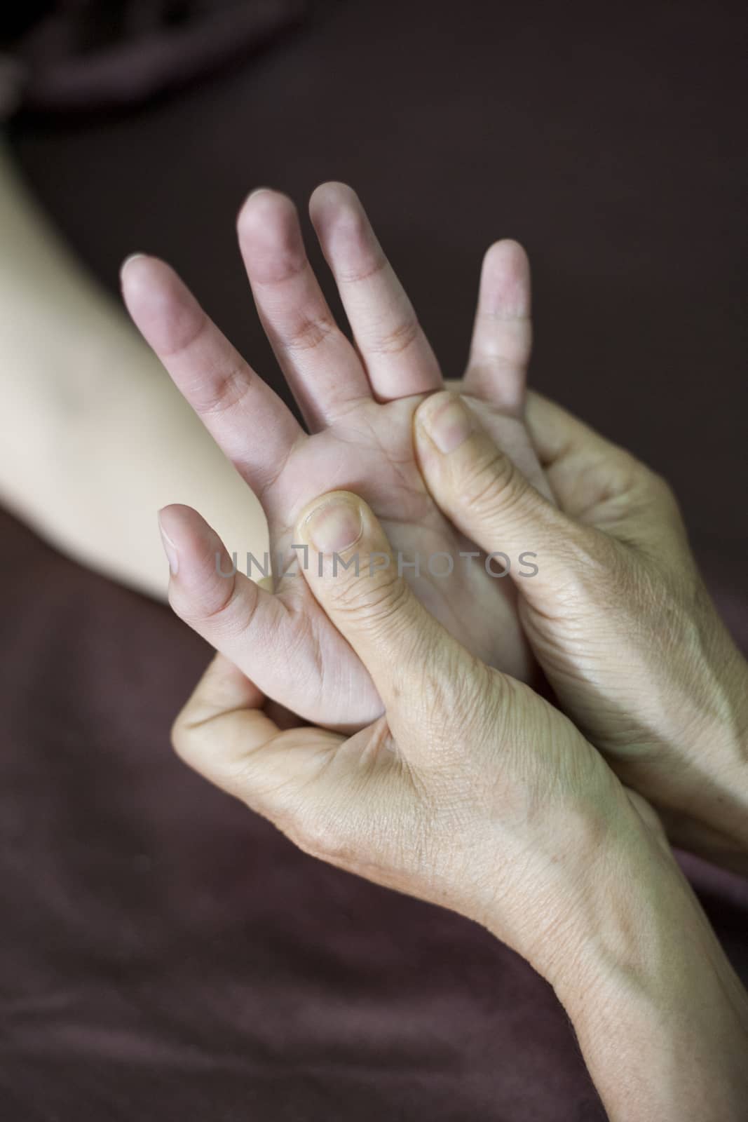 Hand Thai massage in the day spa