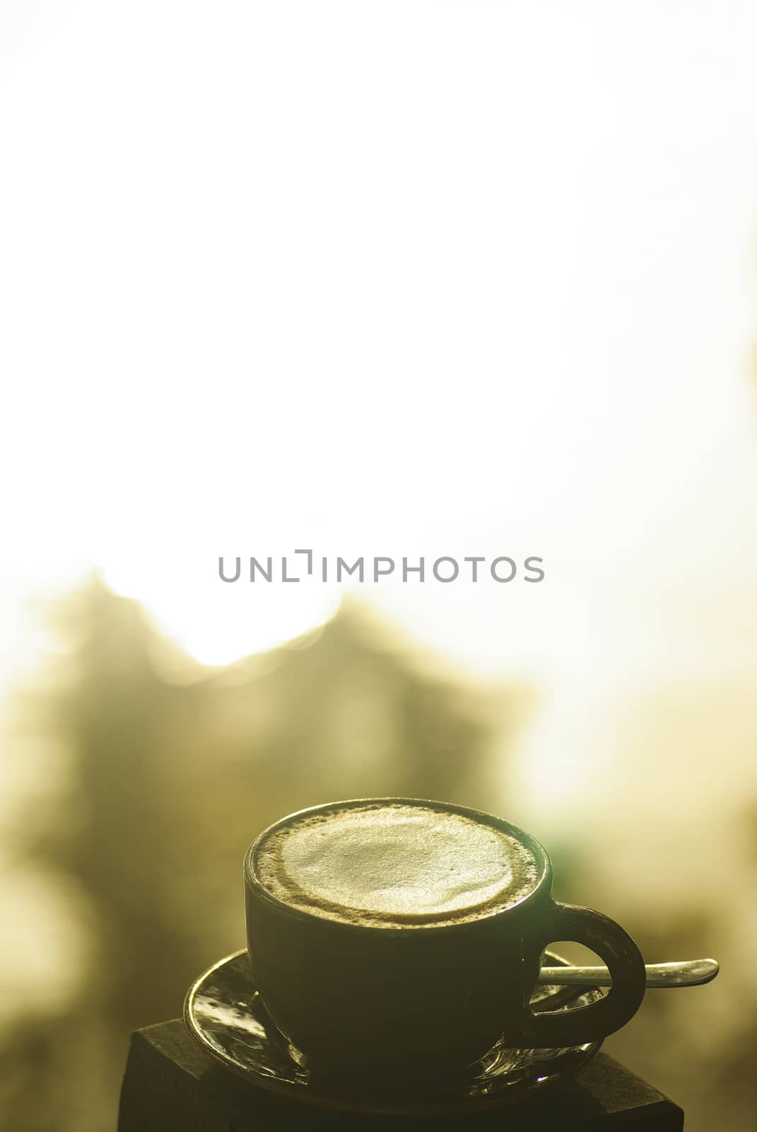 Coffee with bokeh