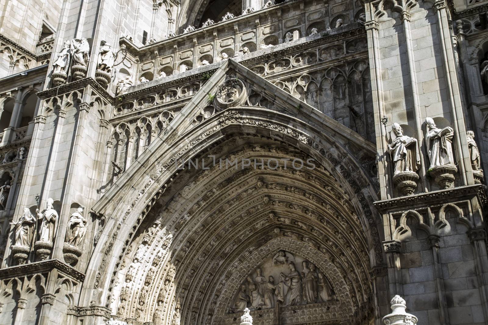 Toledo Cathedral facade, spanish church by FernandoCortes