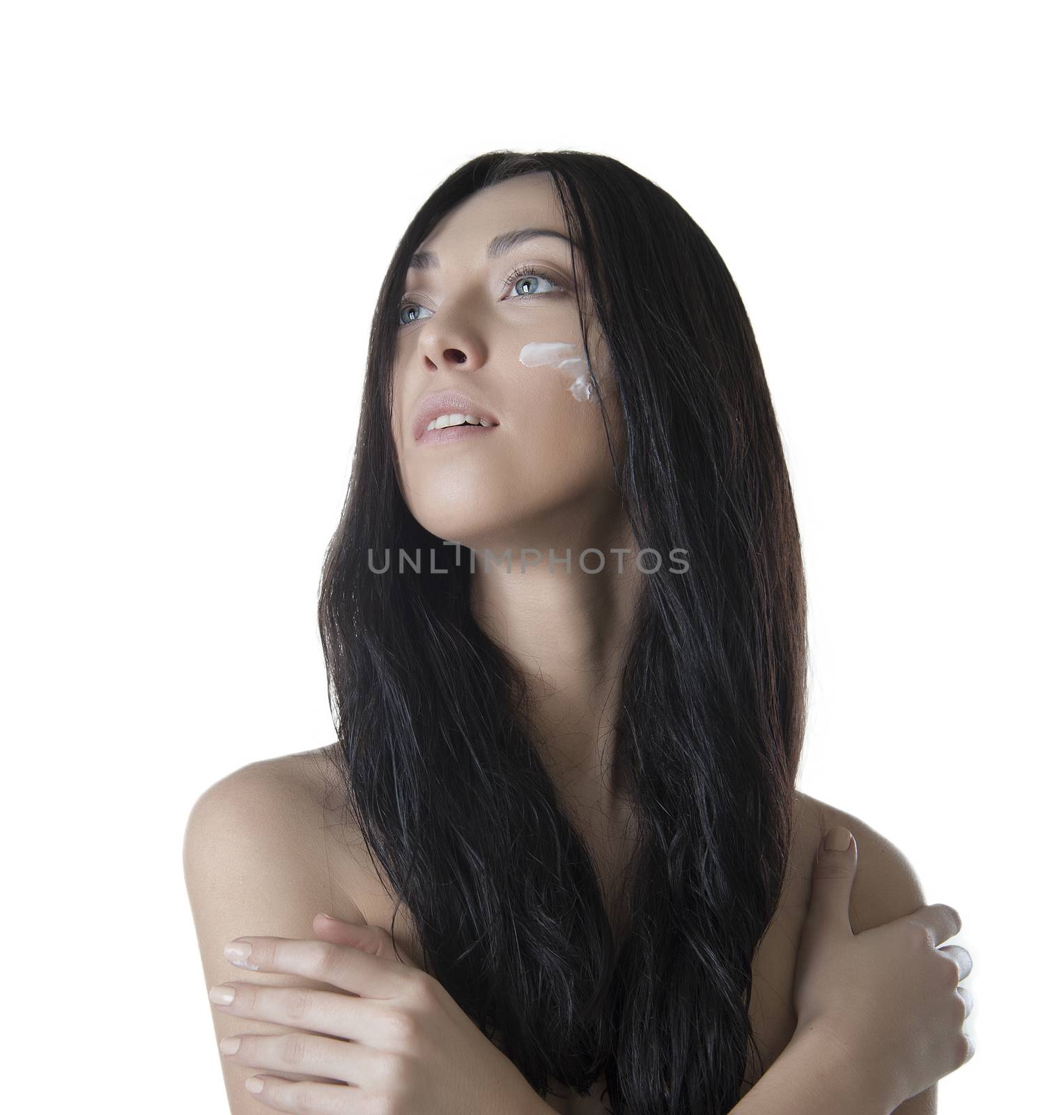 man in glasses and tie isolated on white background