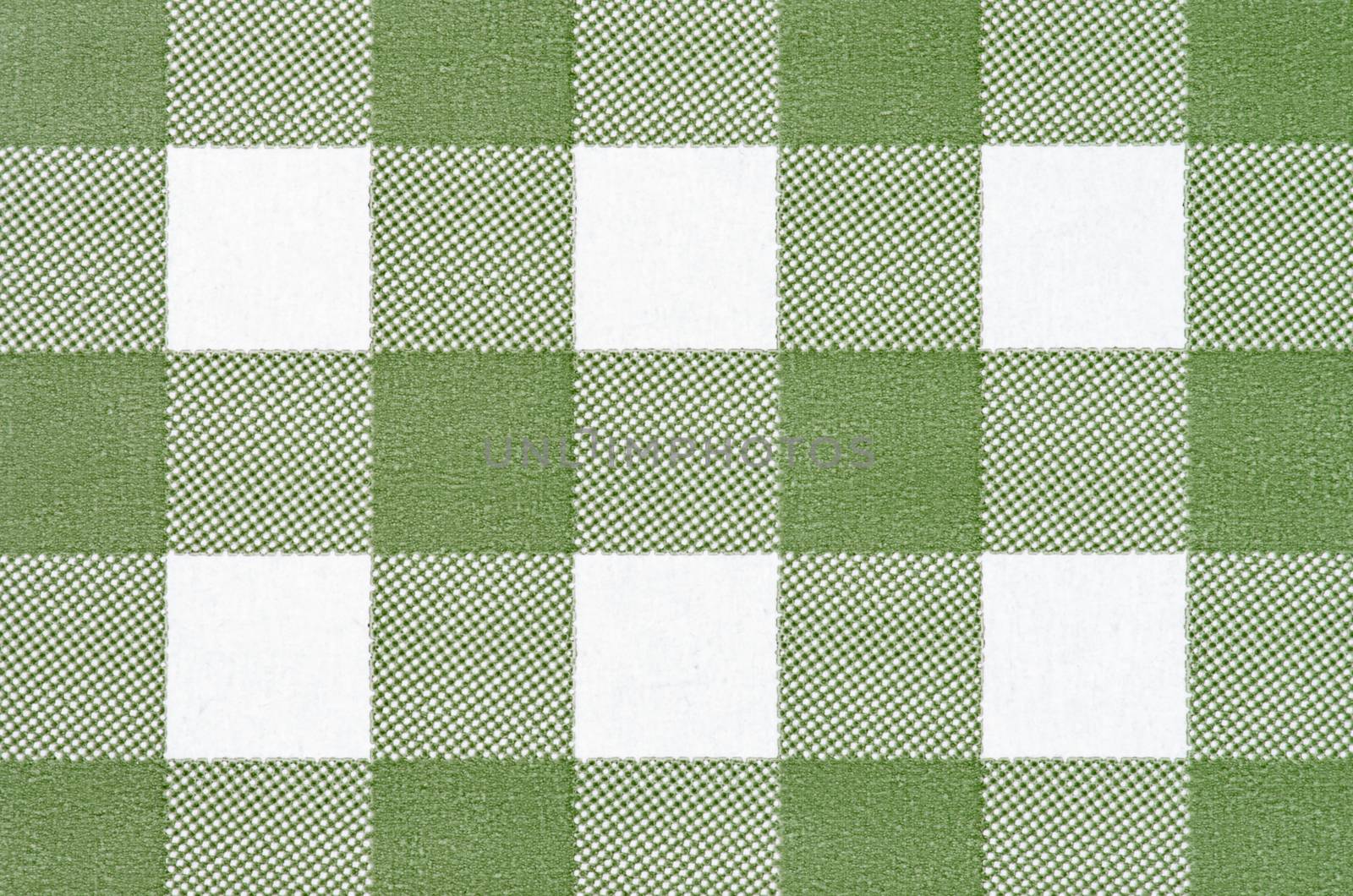 Background of Green Checkered Glossy Paper closeup