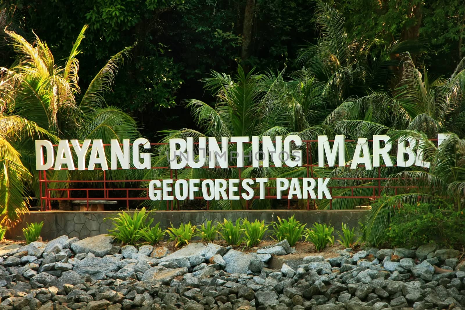 Marble Geoforest Park sign, Langkawi, Malaysia by donya_nedomam