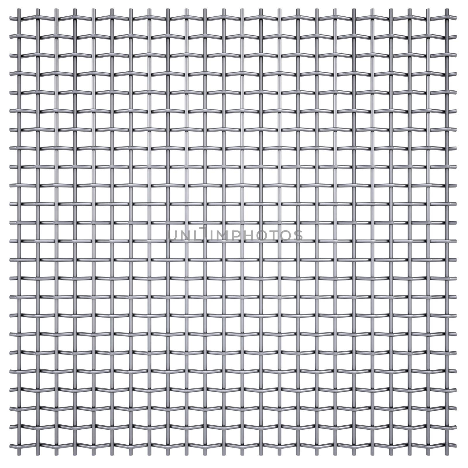 Metal mesh. Isolated render on a white background