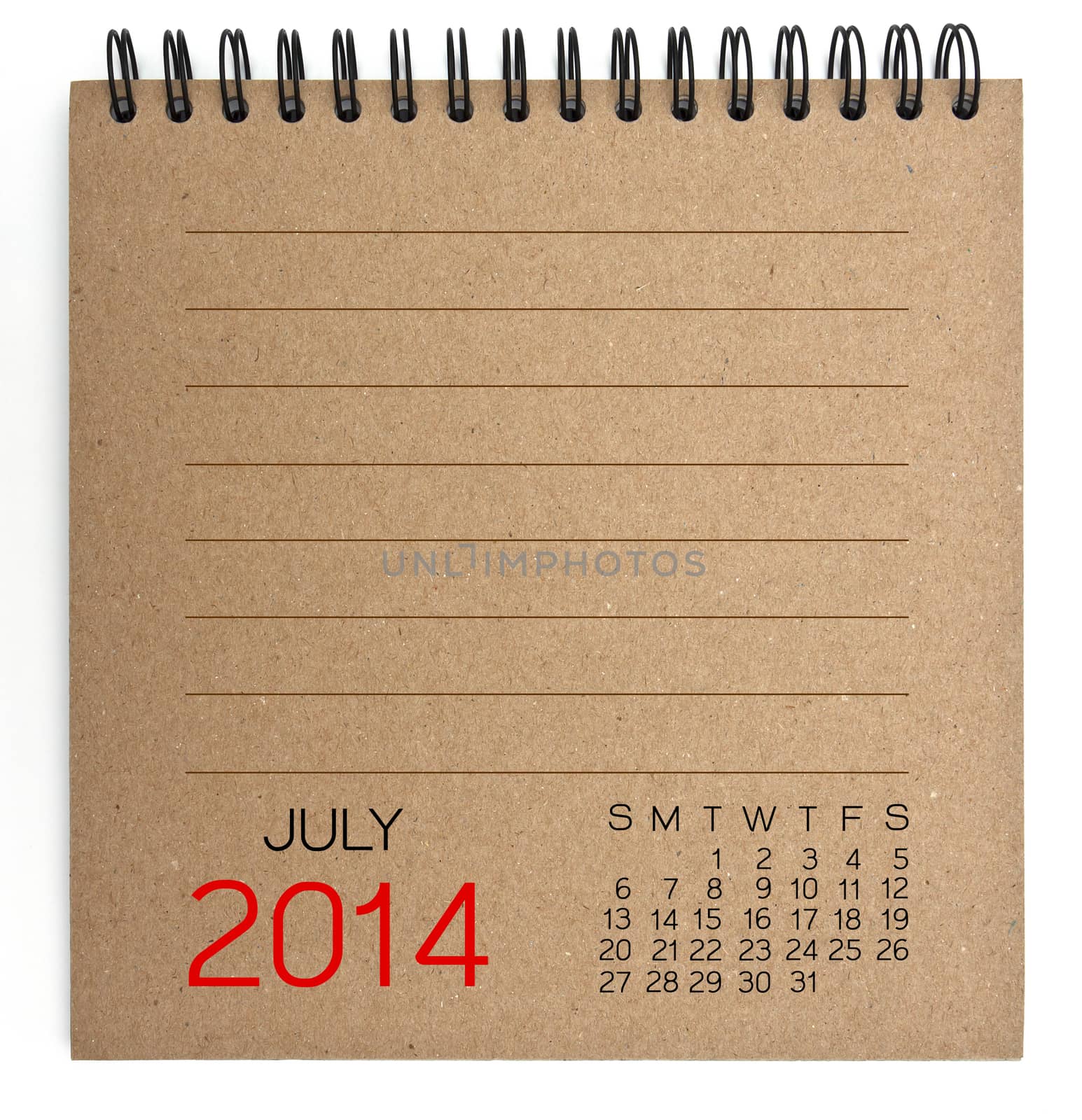 2014 Calendar brown Texture Paper