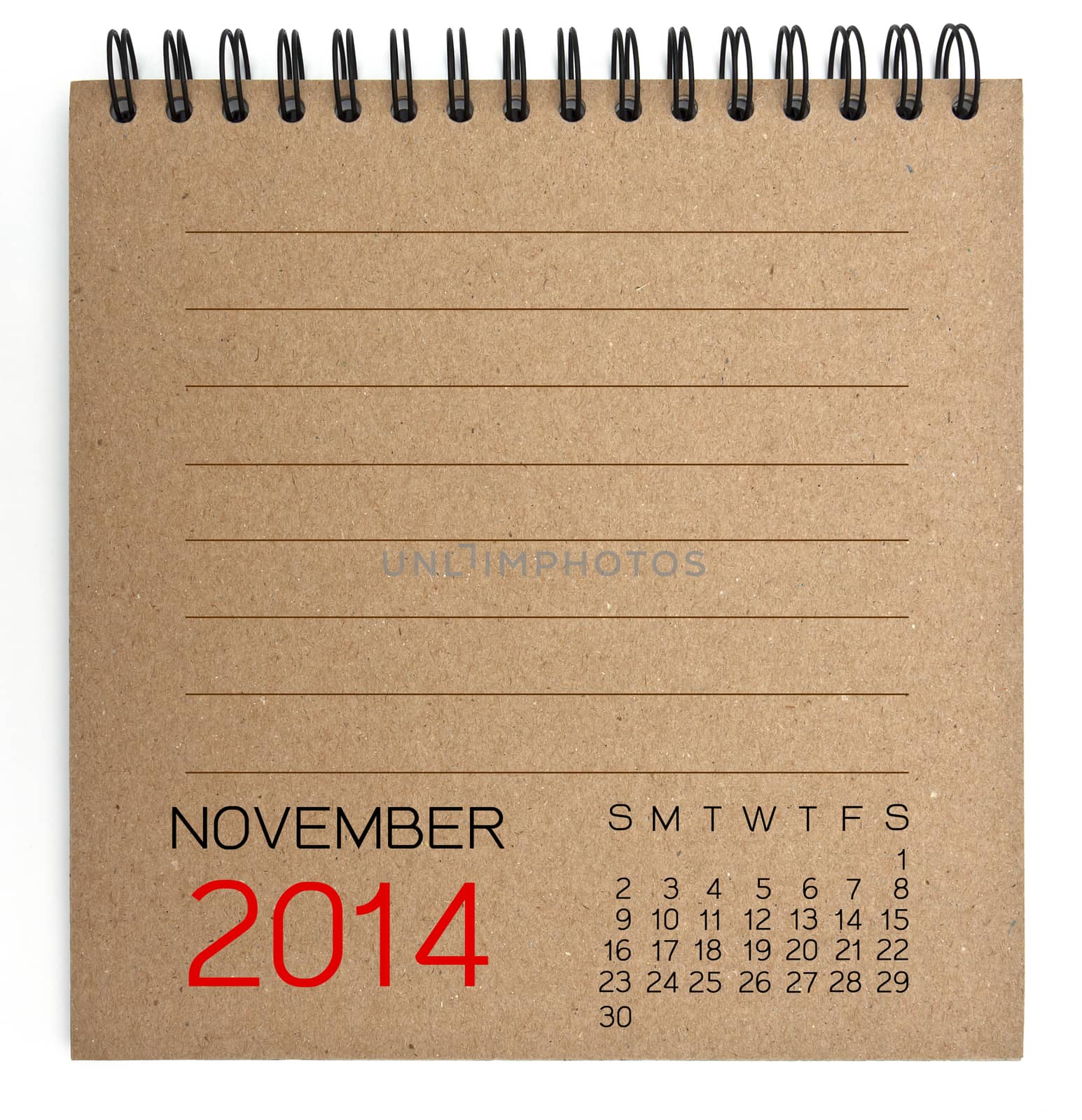 2014 Calendar brown Texture Paper
