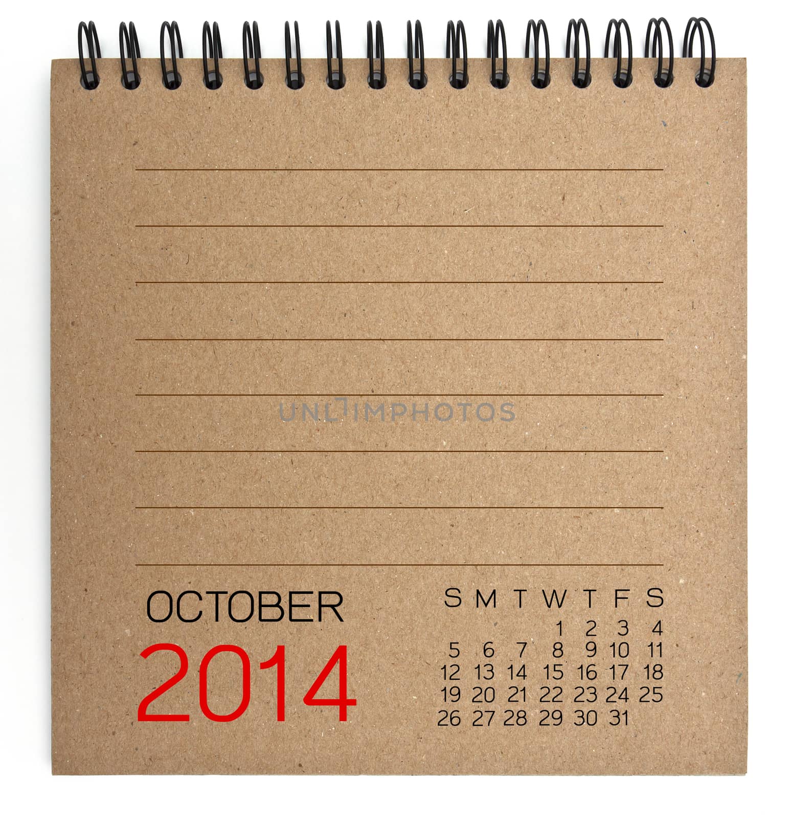 2014 Calendar brown Texture Paper