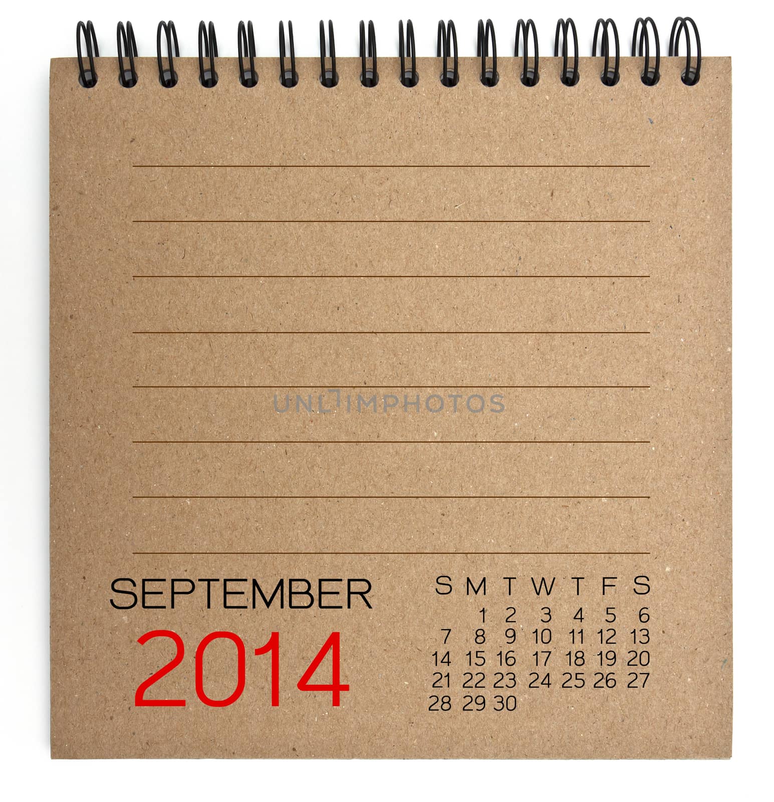 2014 Calendar brown Texture Paper