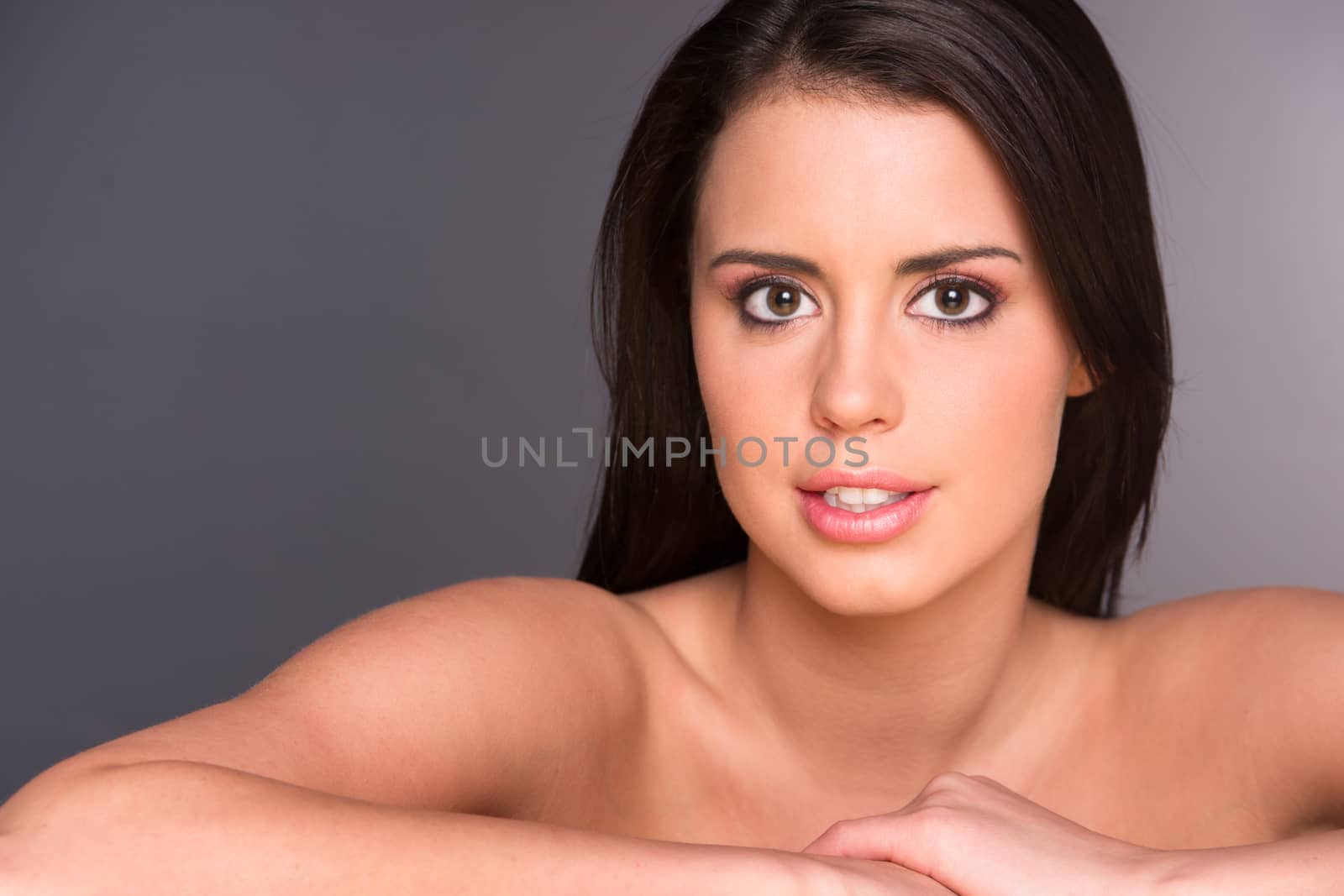 Stunning Young Beautiful Woman Close Up Portrait Head Shoulders by ChrisBoswell