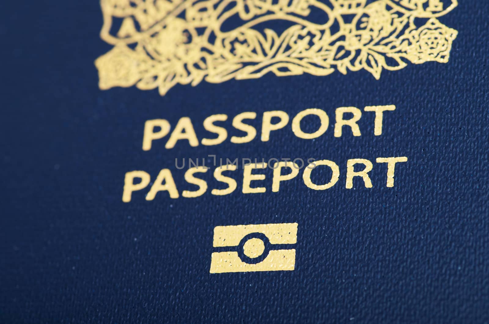 Closeup of new Canadian child passport