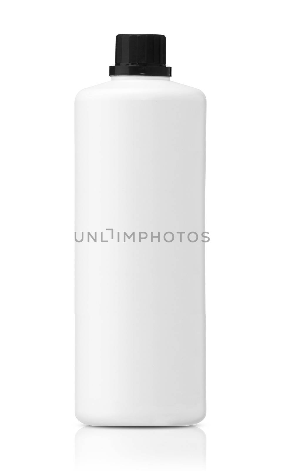 White Plastic Bottle isolated on white background . (with clipping work path)