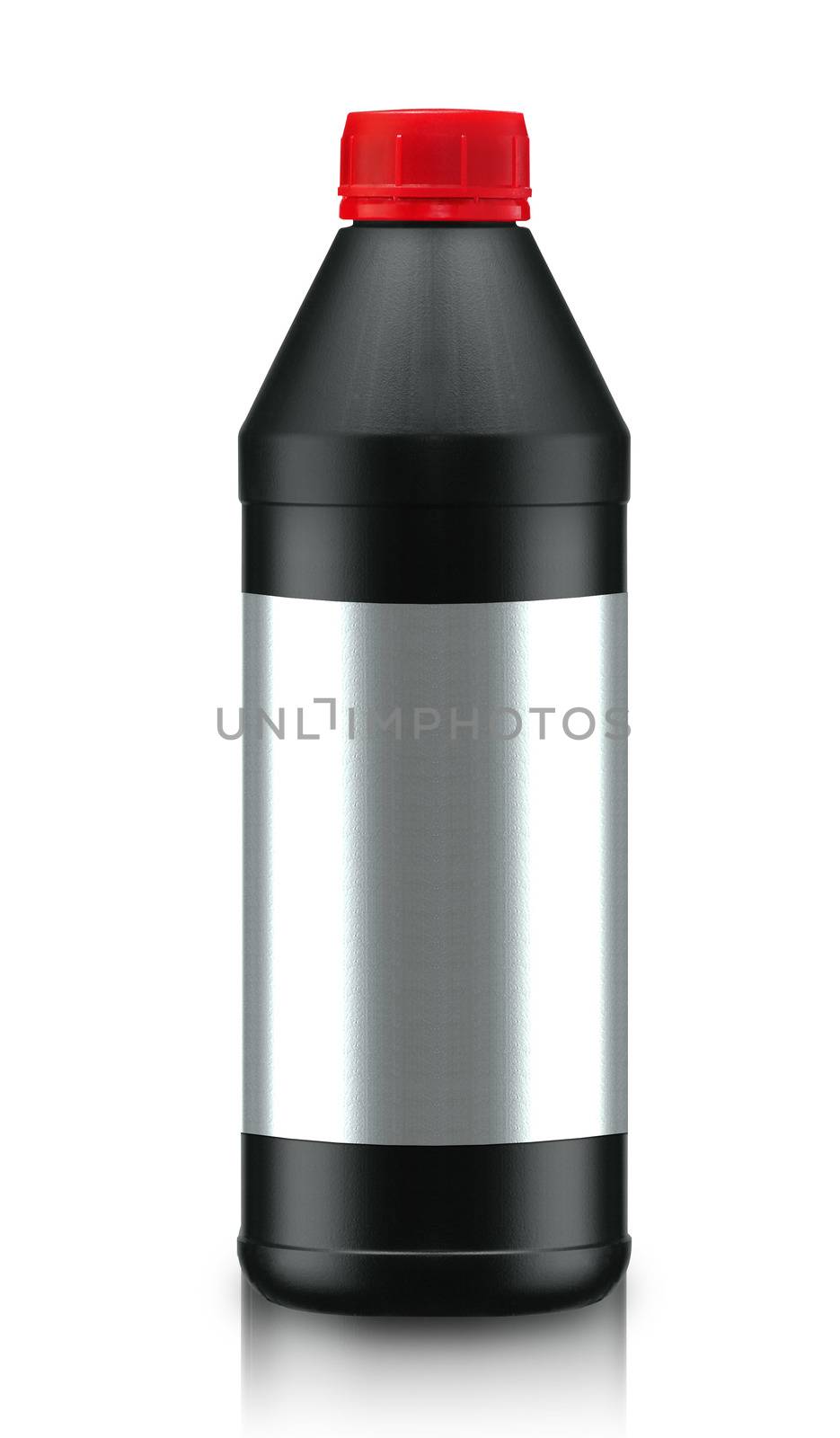 Black Oil Bottle isolated on white background. (with clipping work path)