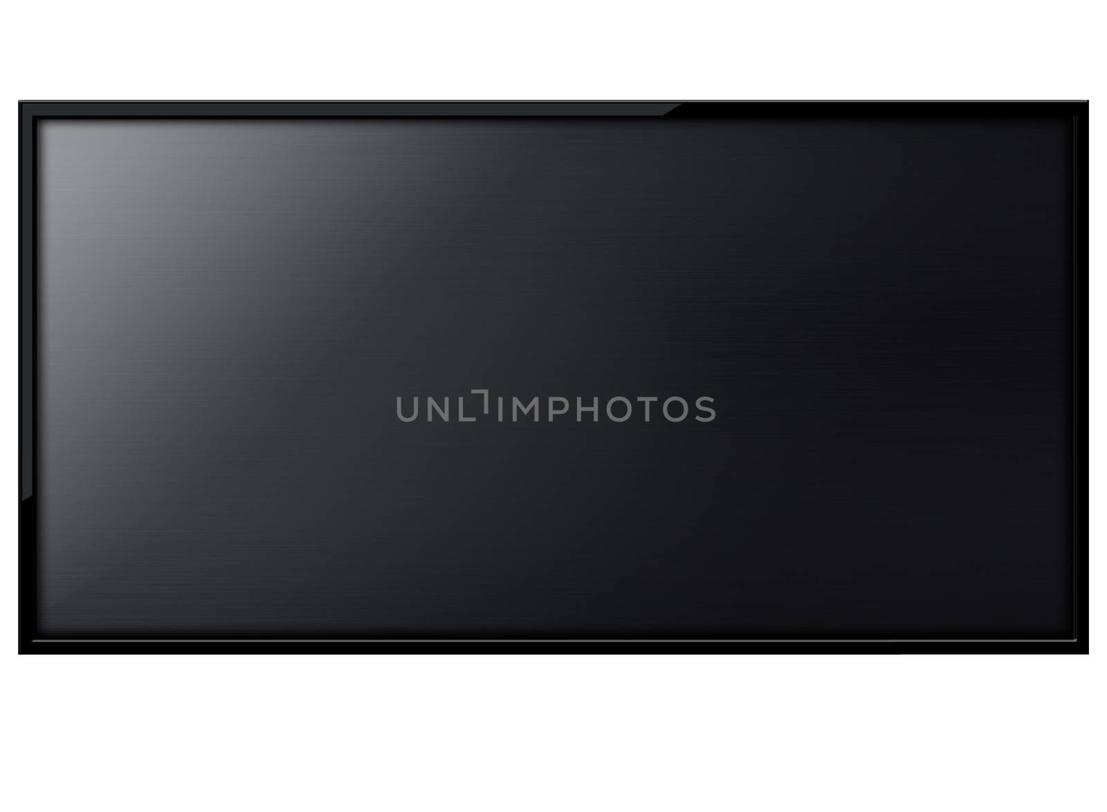 Black LCD tv screen hanging on a wall . (with clipping work path)