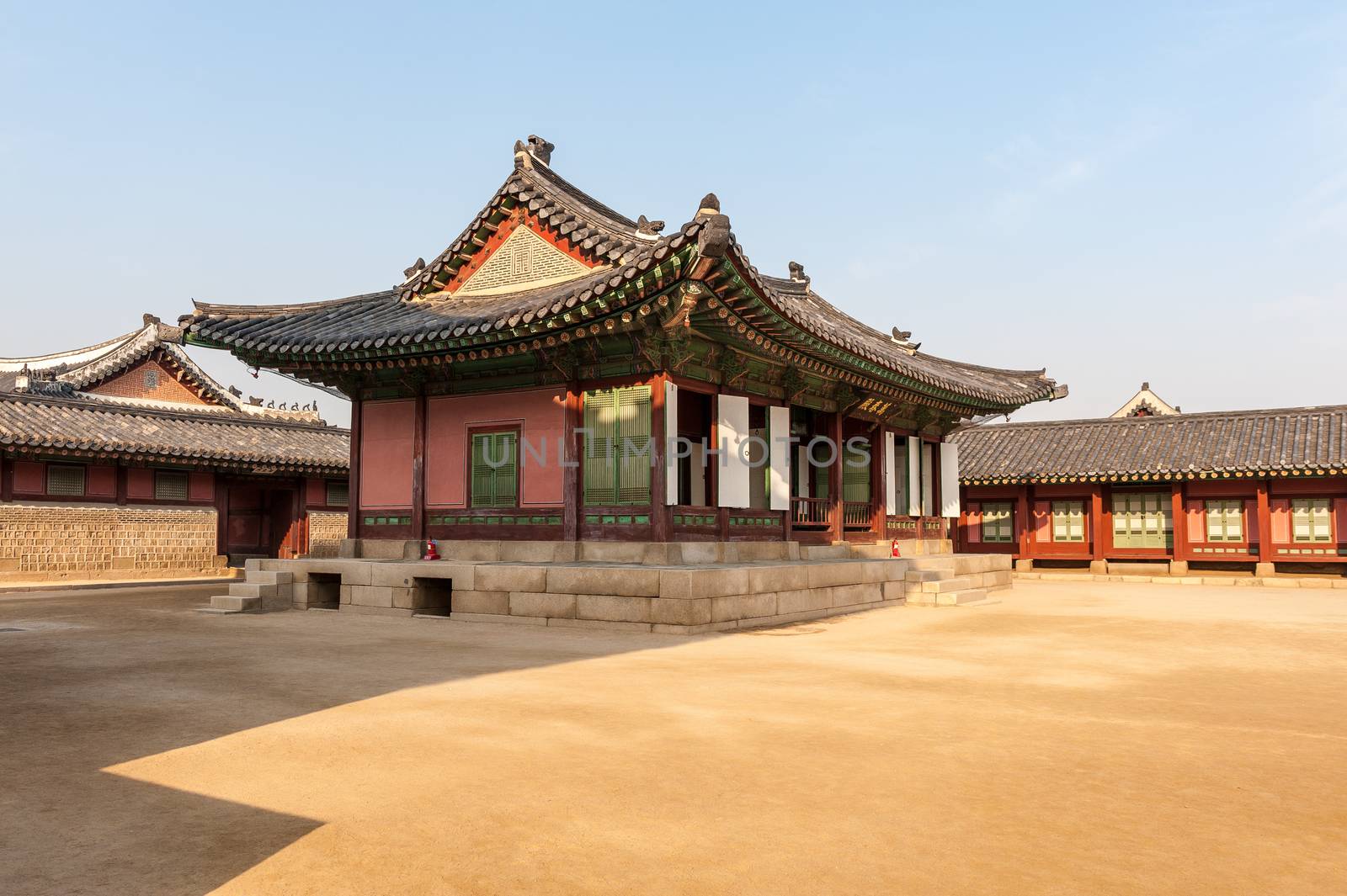 Gyeongbokgung Palace grounds in Seoul, South Korea.