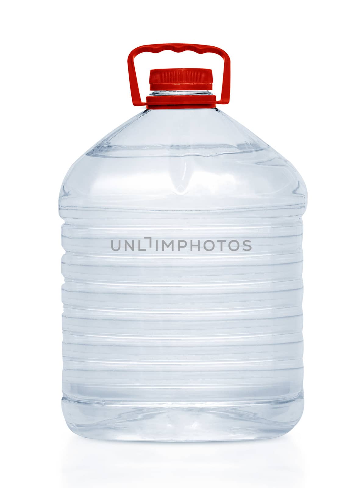 Plastic water bottle isolated on white background, (clipping work path included).