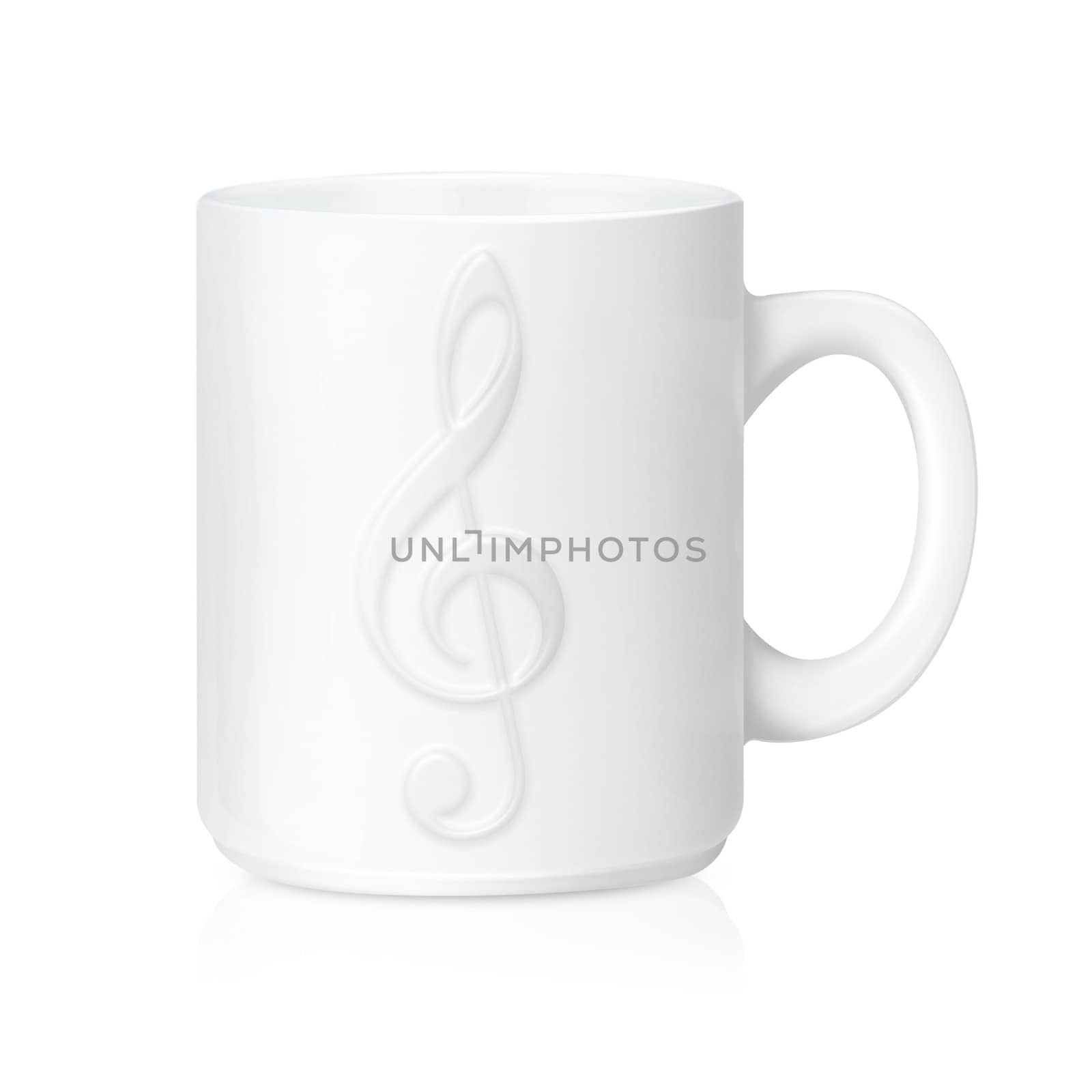 White ceramic mug by designsstock